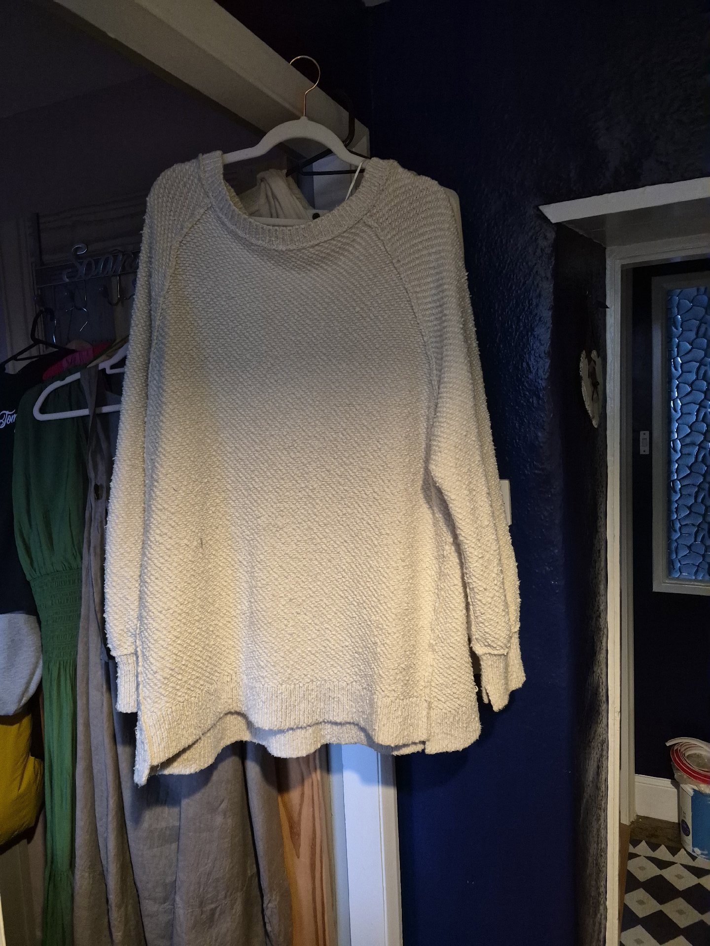Free People Cream Chunky Knit Jumper – Size L, Free People, L, New condition — preloved on SilentSale®