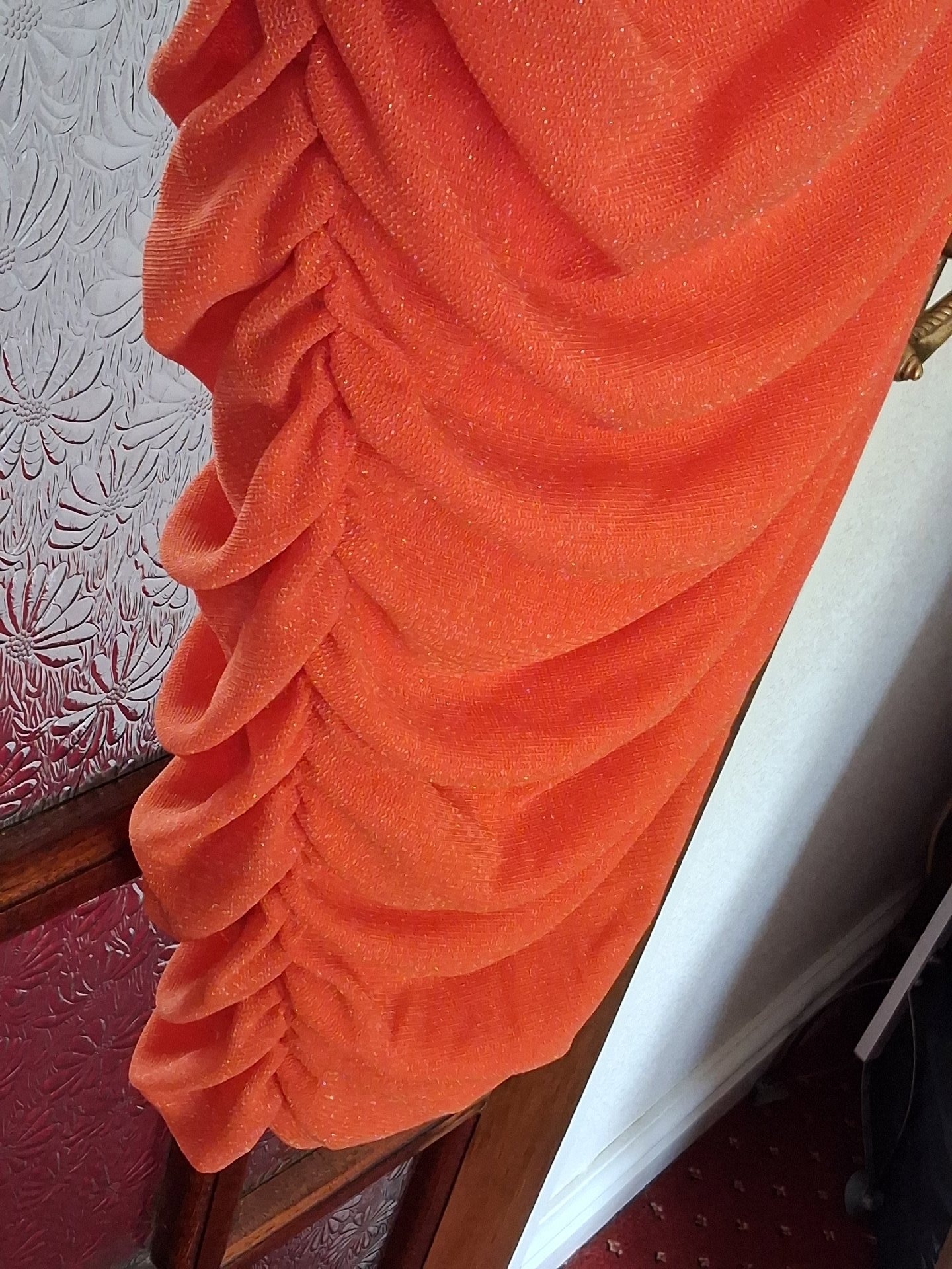 Orange Ruched Bodycon Dress, Rare London, 10, Like New condition — preloved on SilentSale®