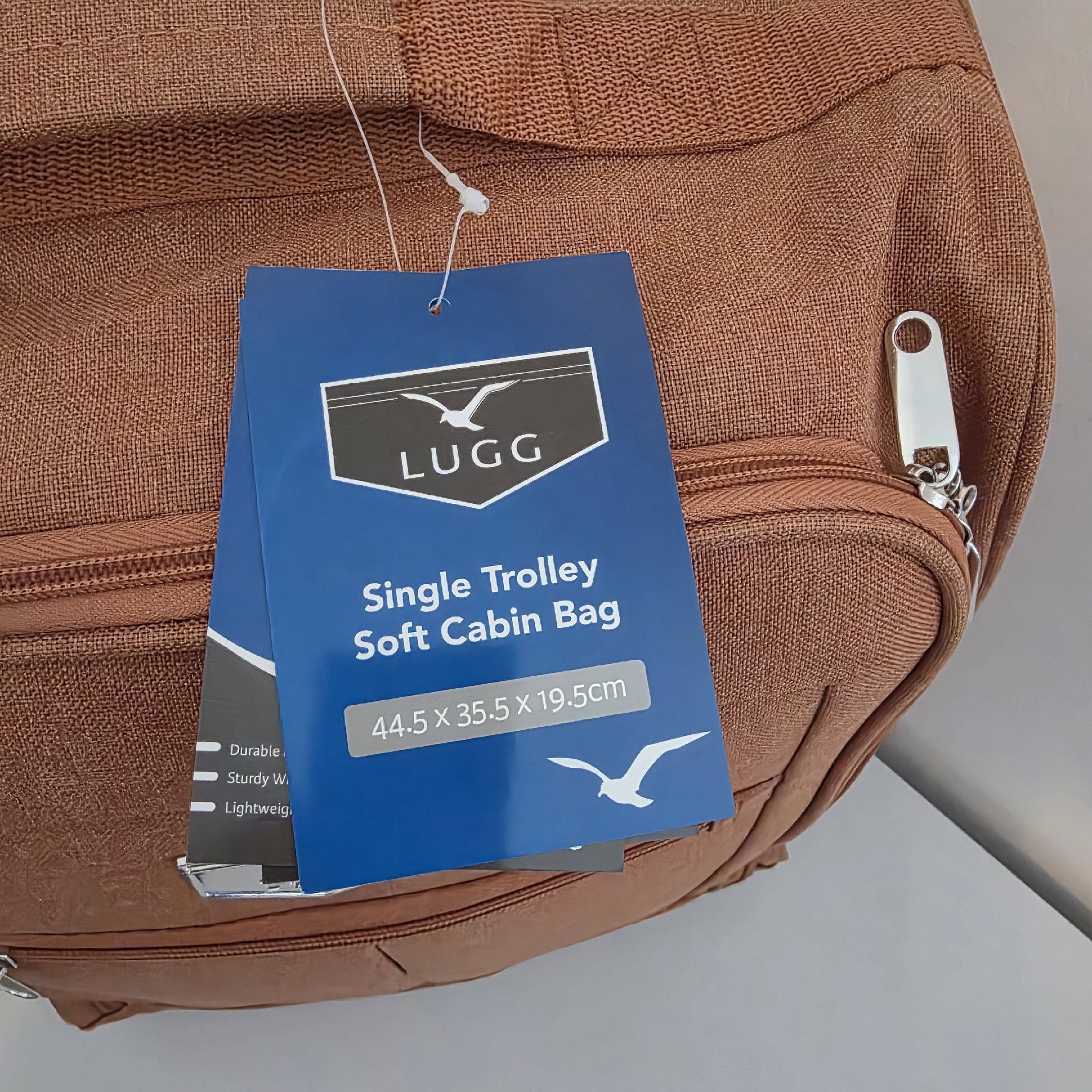 Lugg Brown Soft Fabric Travel Bag with Front Pocket, Lugg, Medium, New condition — preloved on SilentSale®