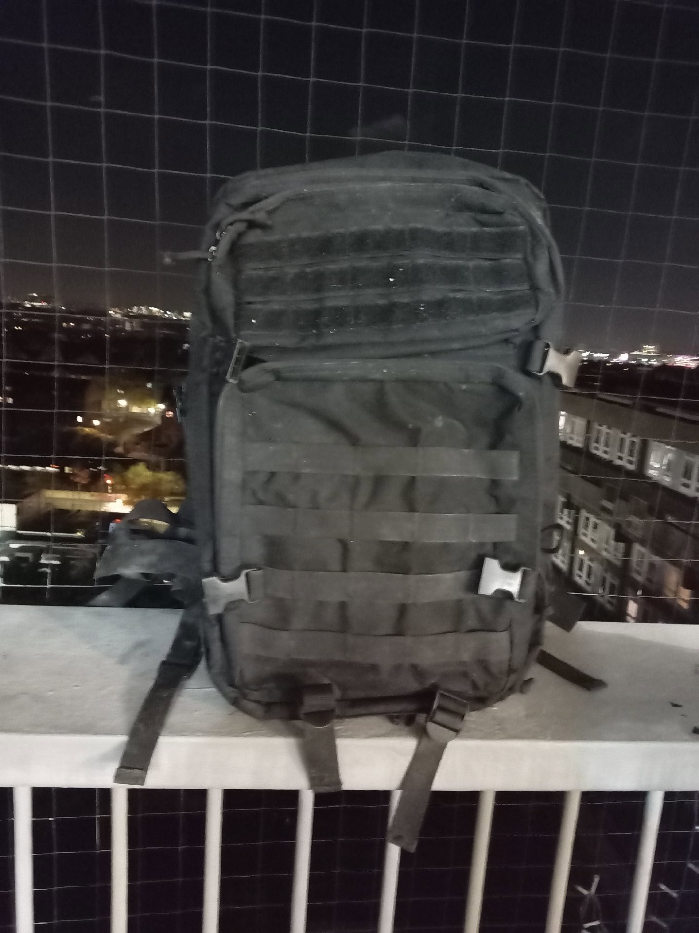Black Tactical Military Style Backpack Rucksack, Tactical, Small, Good condition — preloved on SilentSale®