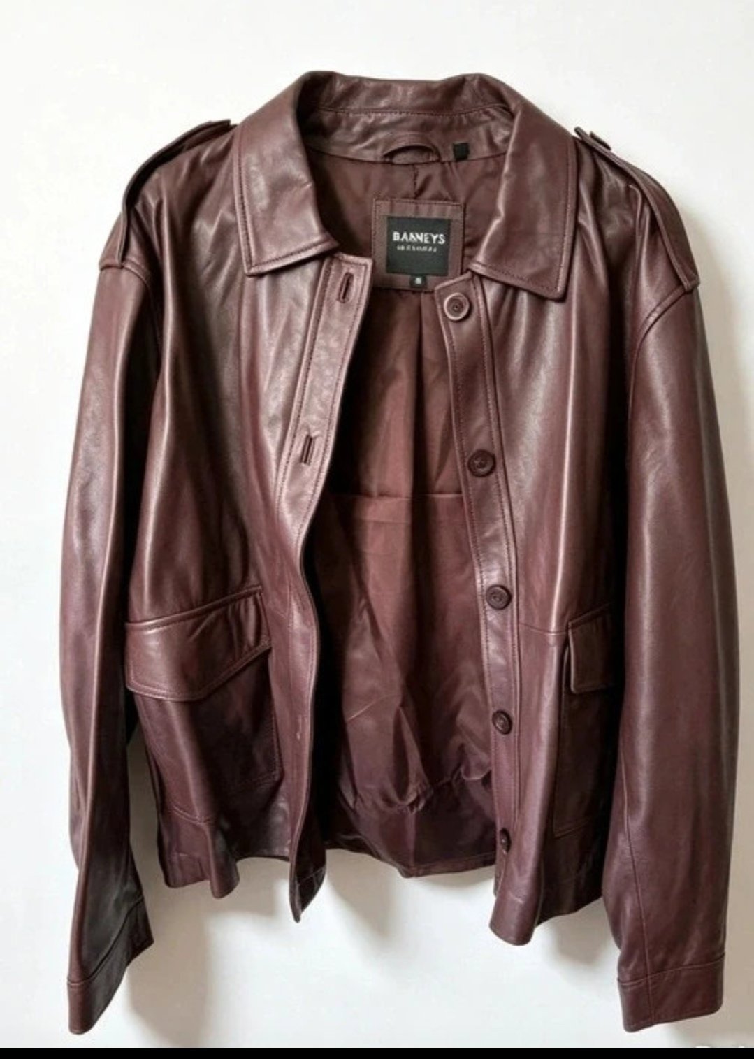 Barneys New York Brown Leather Jacket, Barneys New York, 18, New condition — preloved on SilentSale®