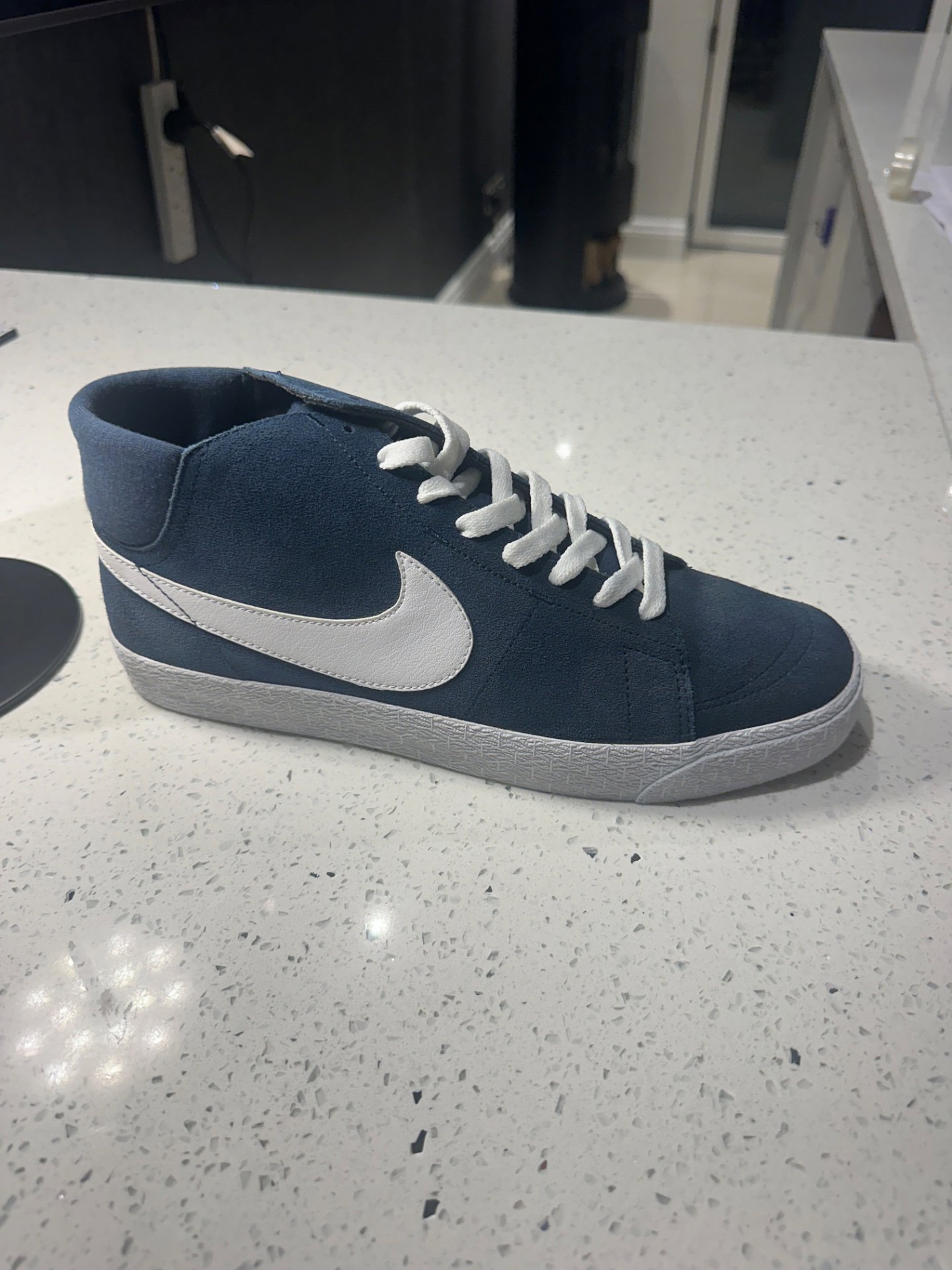 Nike Blue Suede High-Top Trainers – UK 9.5, Nike, 9.5, Excellent condition — preloved on SilentSale®