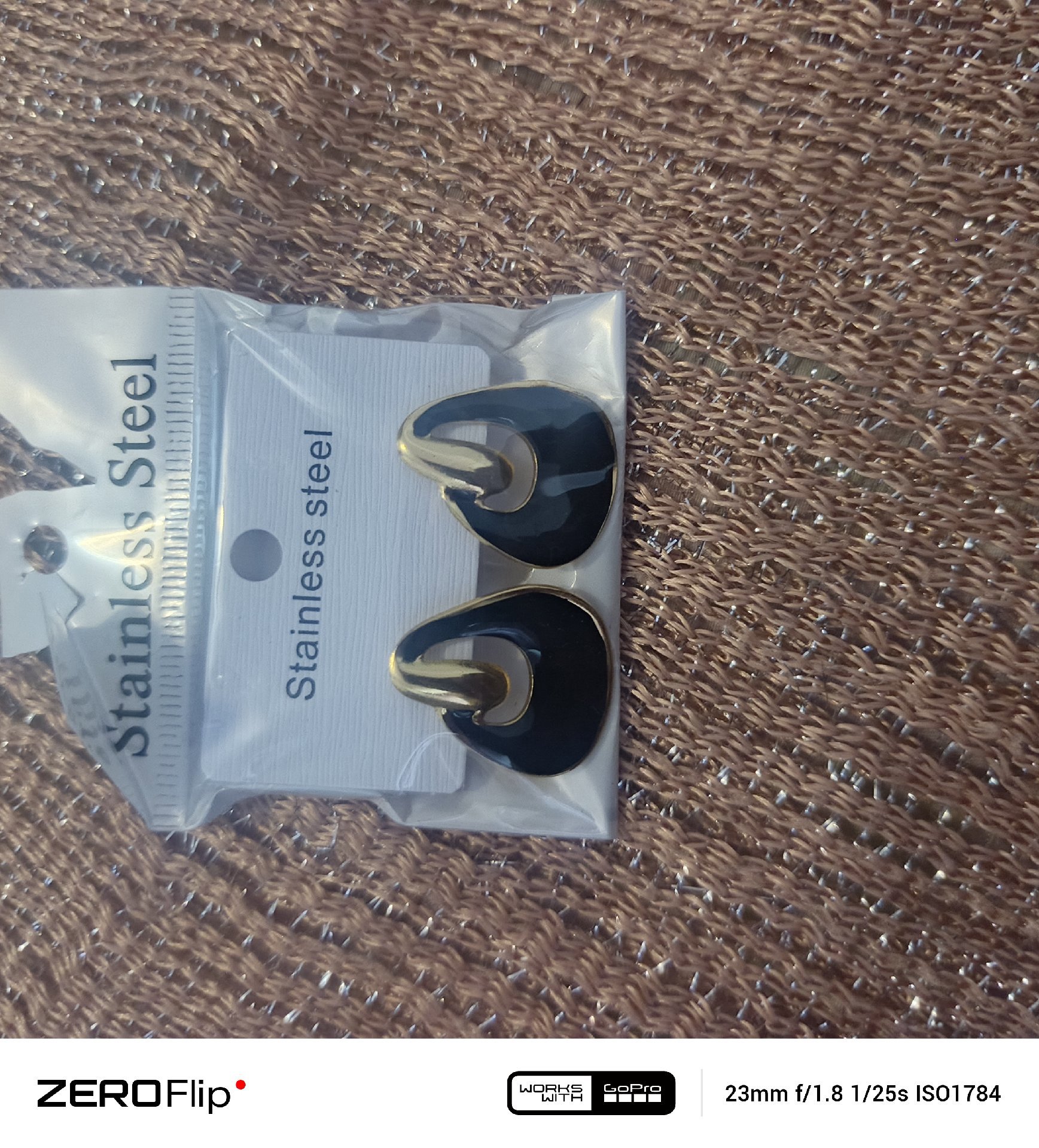 Black Heart Stainless Steel Stud Earrings, Unbranded, One Size, New condition — preloved on SilentSale®