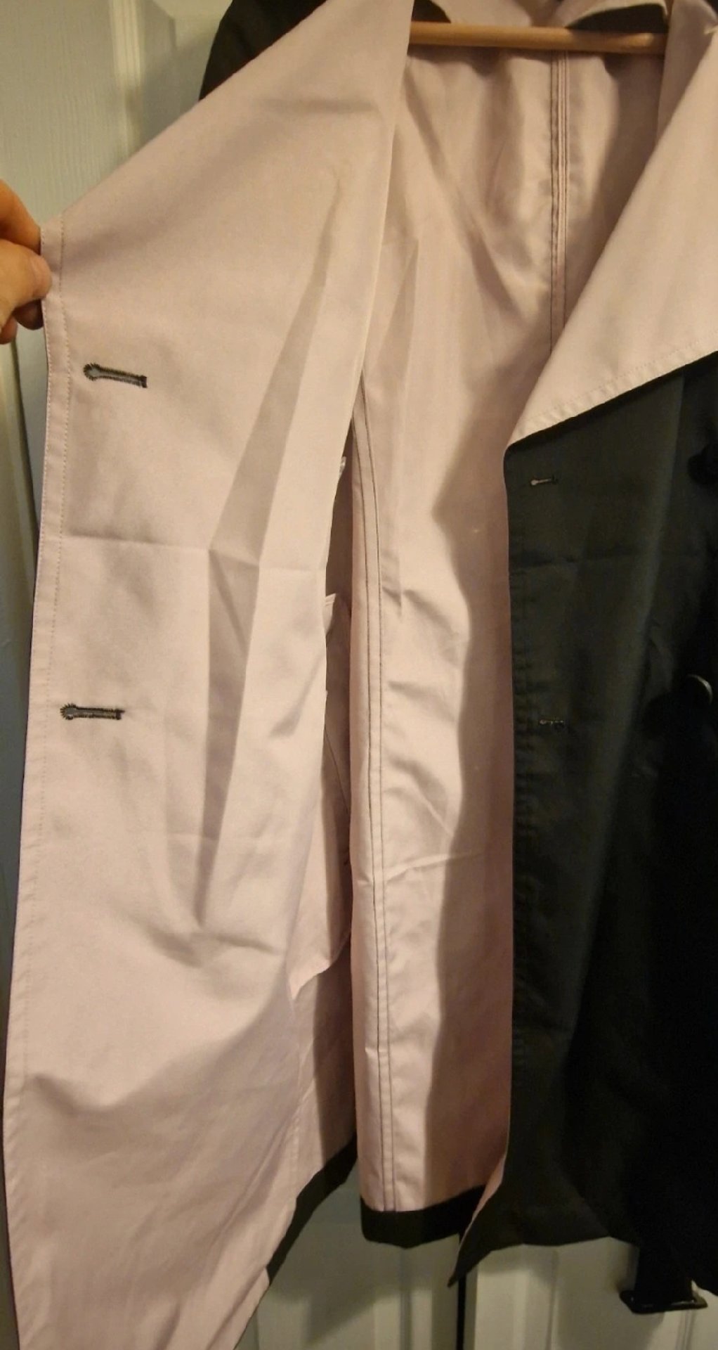 Armani Exchange Black and Pink Trench Coat, Armani, XS, Excellent condition — preloved on SilentSale®