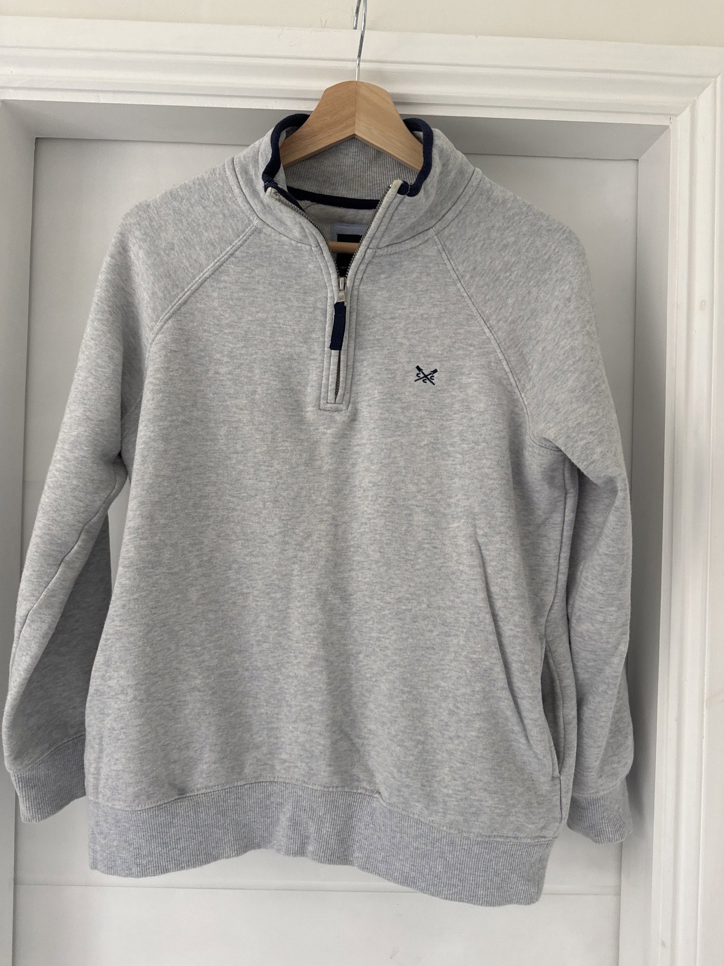 Crew Clothing Company Grey Half Zip Sweatshirt – Size 10, Crew Clothing Company, 10 years, Excellent condition — preloved on SilentSale®