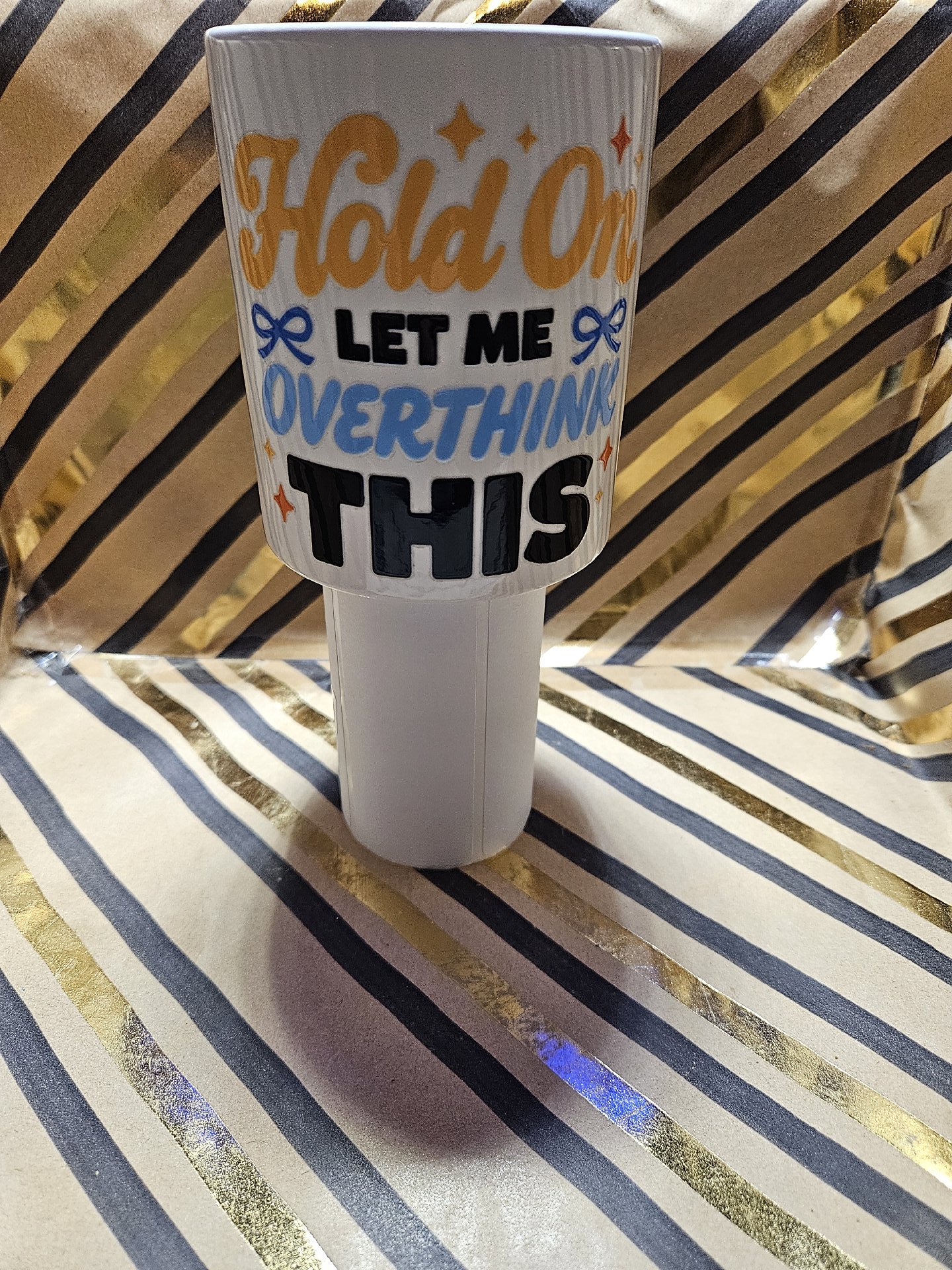 Ceramic Mug with 'Hold On Let Me Overthink This' Print, Unbranded, One Size, New condition — preloved on SilentSale®