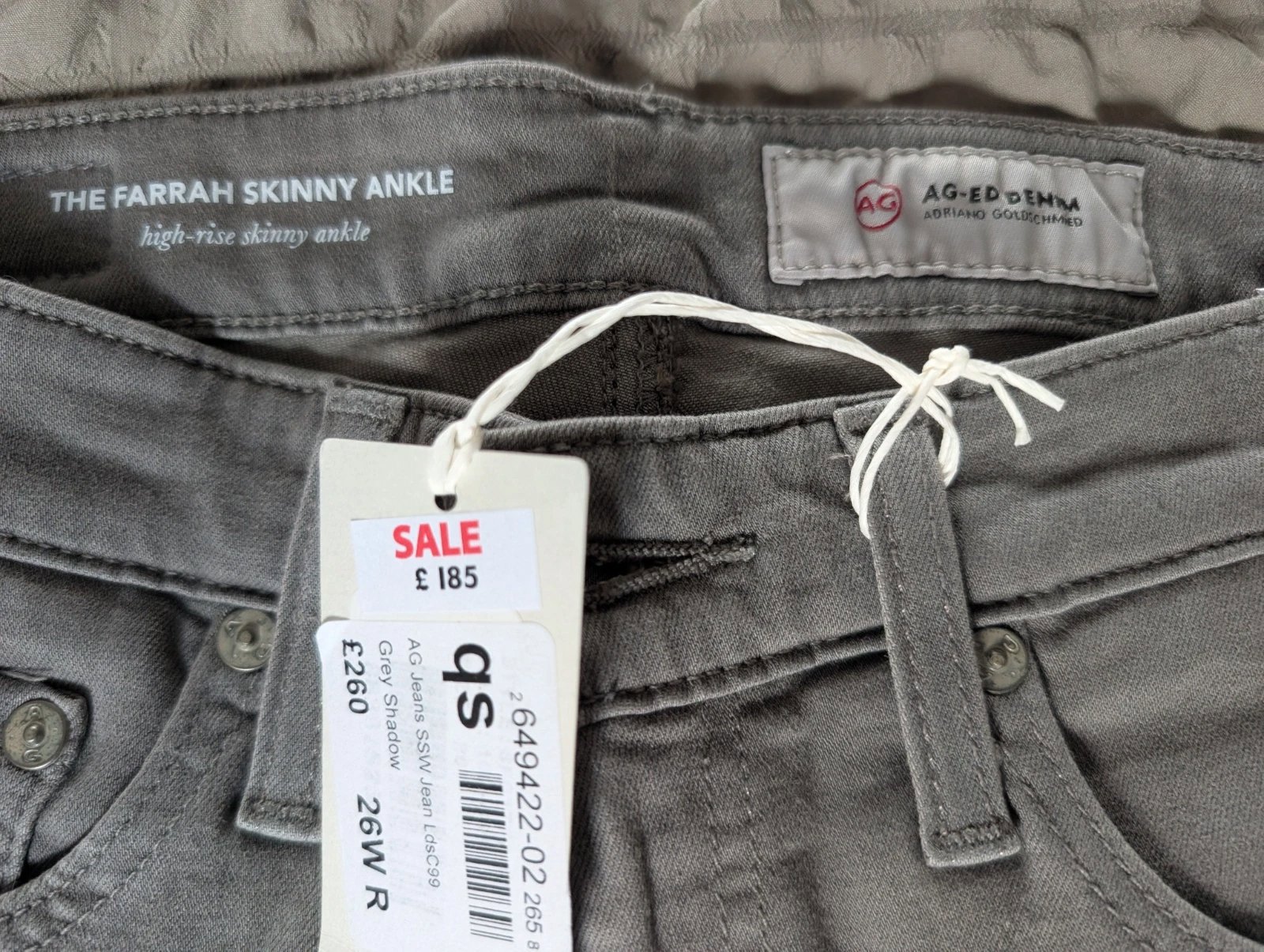 AG Designer Jeans nwt W26 R, Ag Adriano Goldschmied, W26 L30, New condition — preloved on SilentSale®