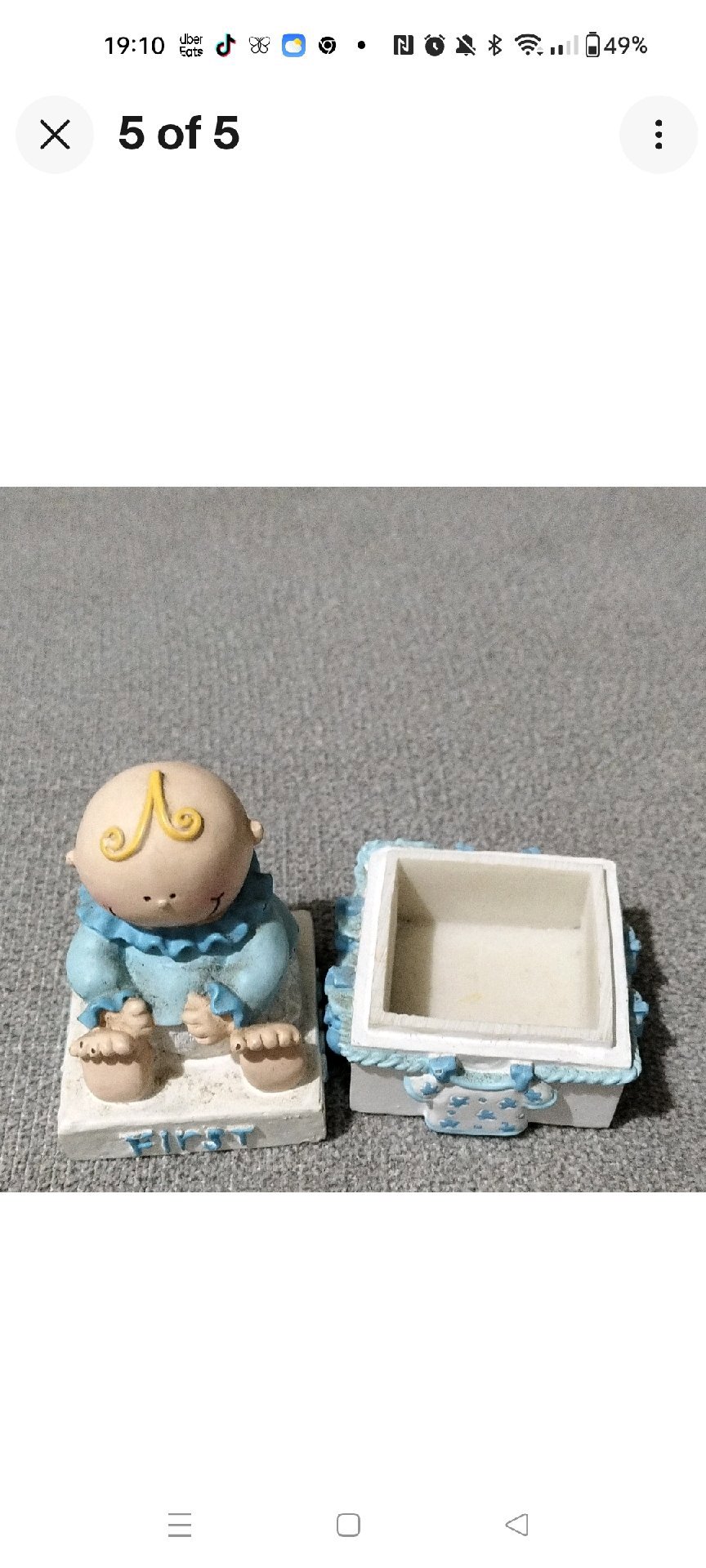 Baby Blue Ceramic First Tooth Keepsake Box, Keepsake, One Size, Good condition — preloved on SilentSale®