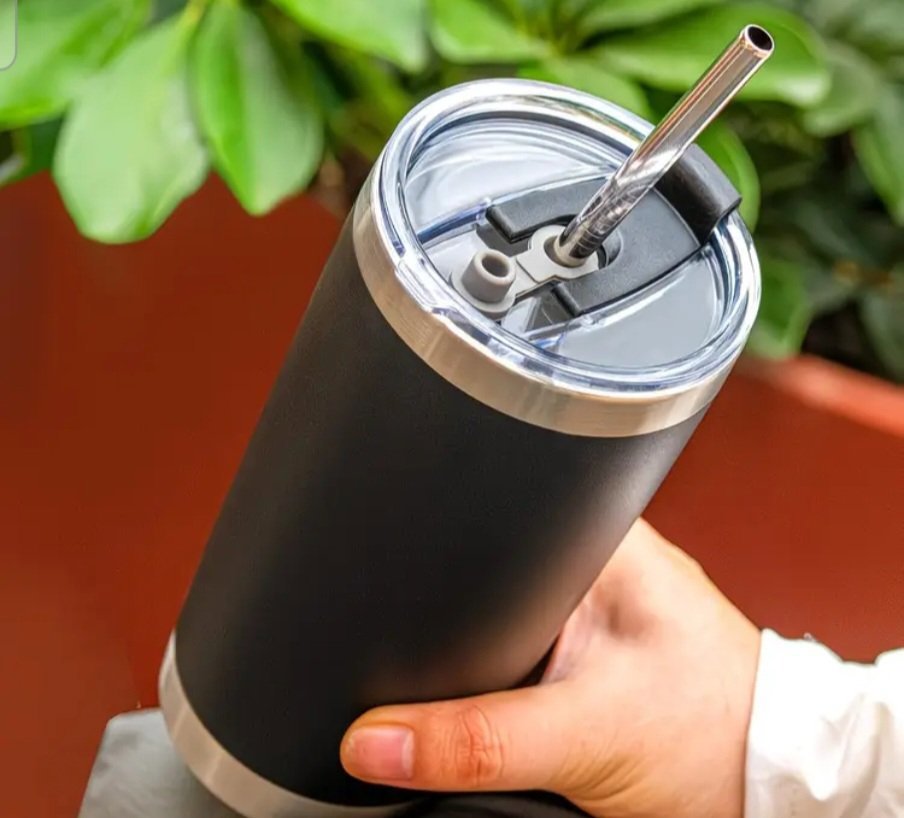 Stainless Steel Tumbler Lid Replacement Set with Straw, Unbranded, Small, New condition — preloved on SilentSale®