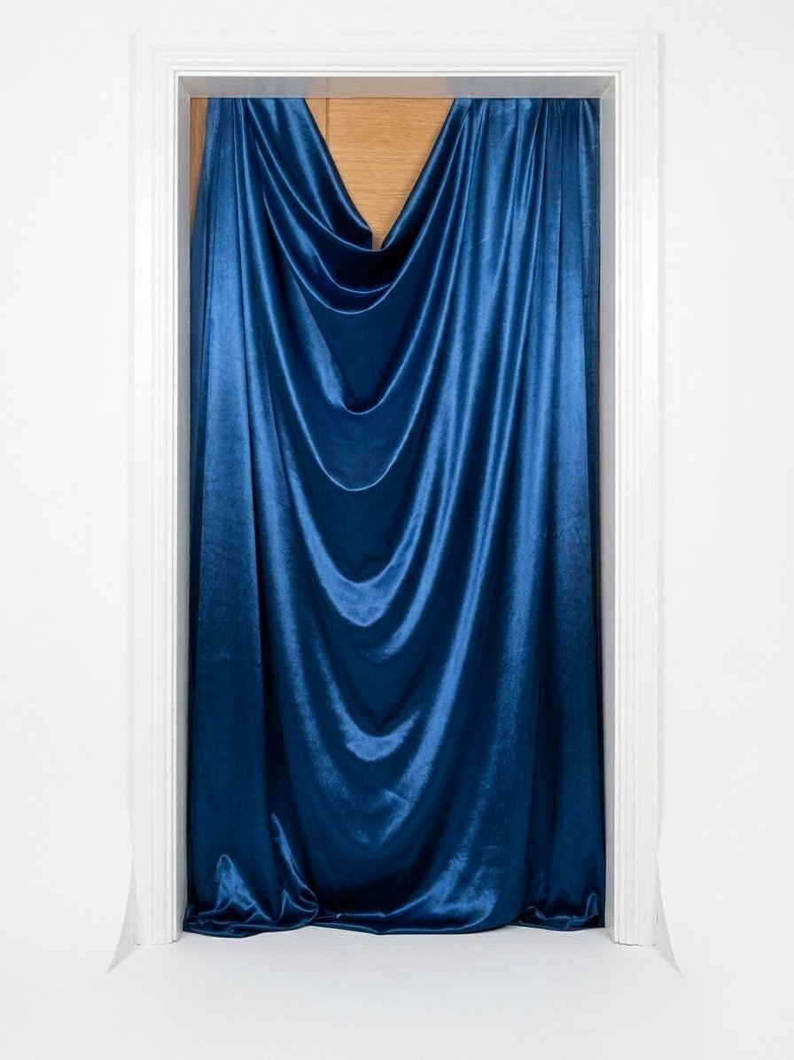 Blue Velvet Curtain Panel, Velvet, One Size, New condition — preloved on SilentSale®