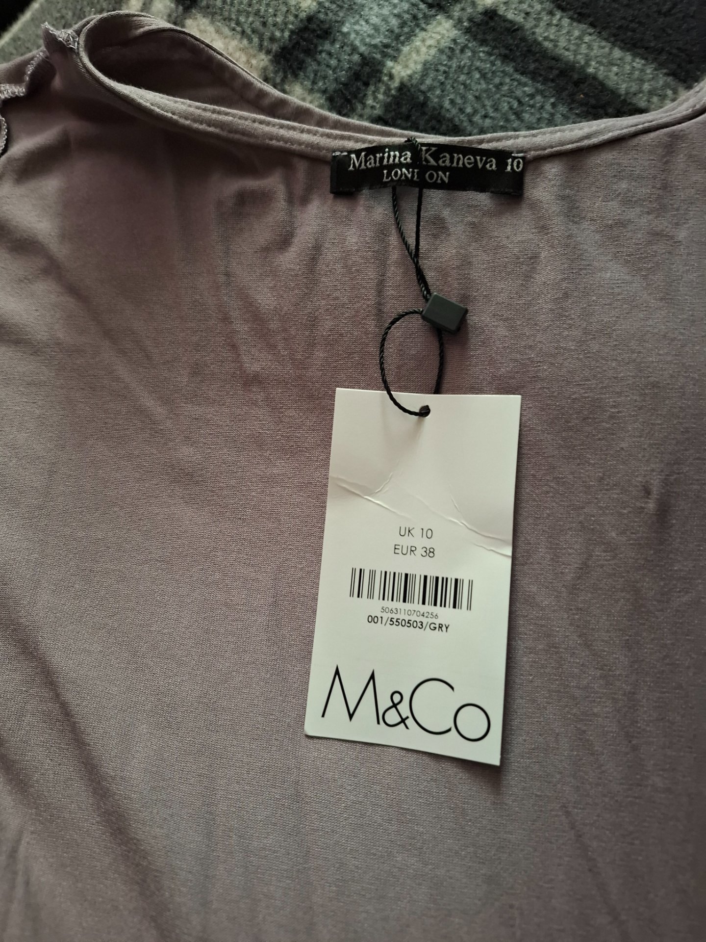 M & Co  Grey Midi Dress with Knee Slit – UK 10, Marina Kaneva, 10, New condition — preloved on SilentSale®