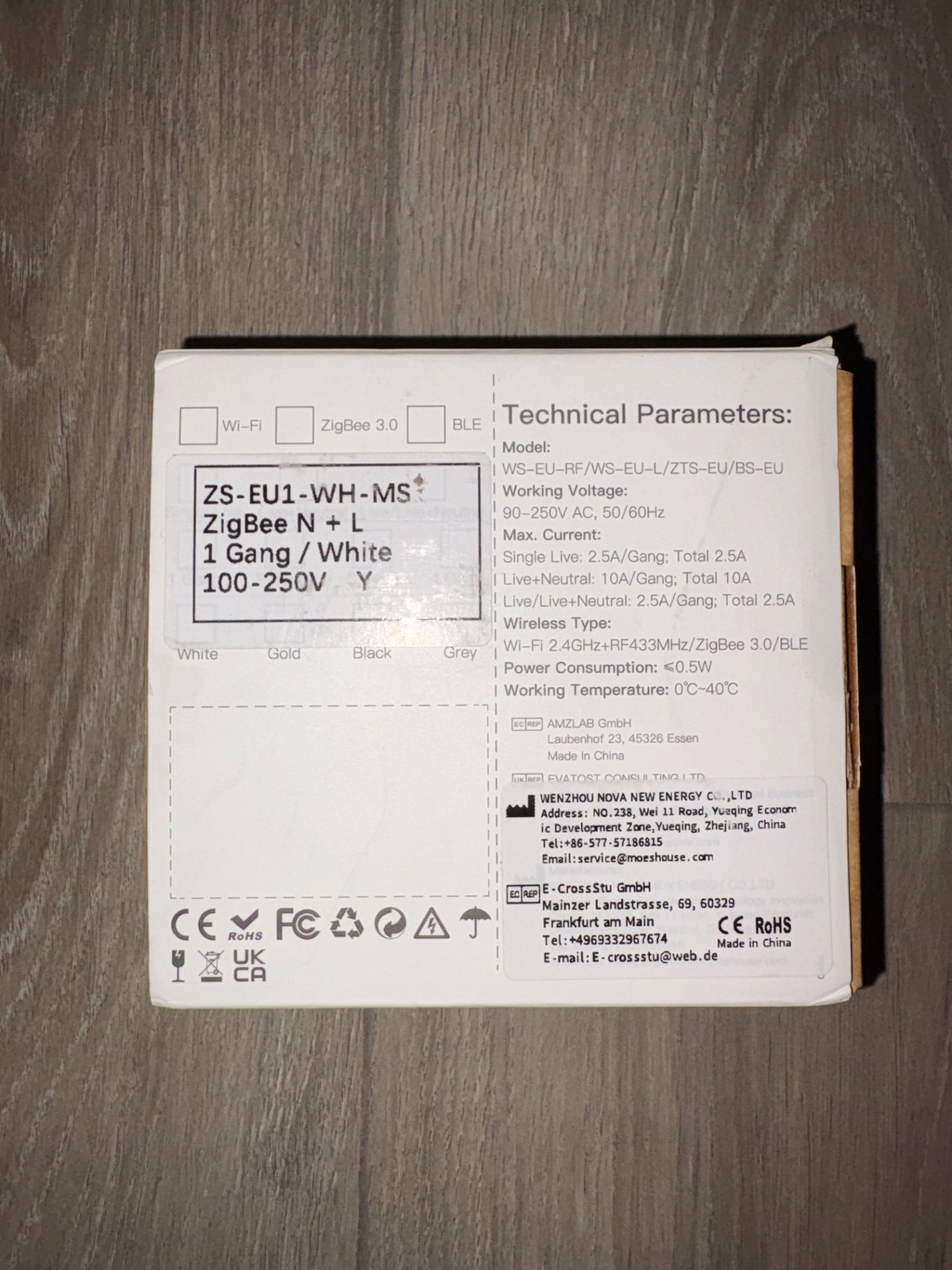 Moes Smart 1 Gang Switch Zigbee 3.0 Wireless Light Controller, Moes, One Size, New condition — preloved on SilentSale®