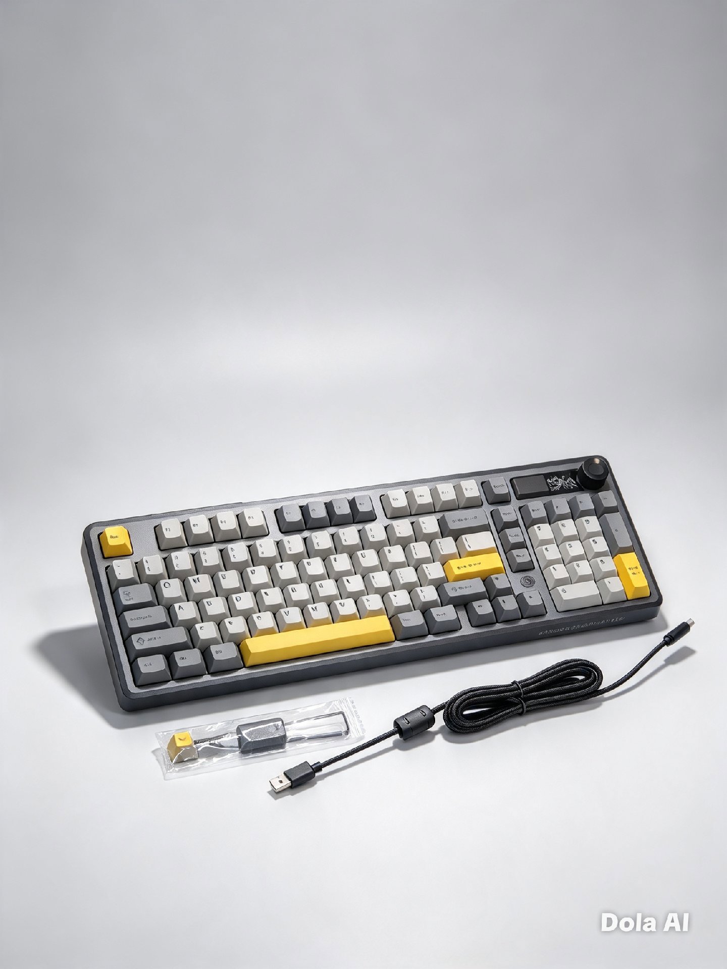 Ajazz Mechanical Keyboard with Yellow Accent Keys, Ajazz, One Size, Excellent condition — preloved on SilentSale®