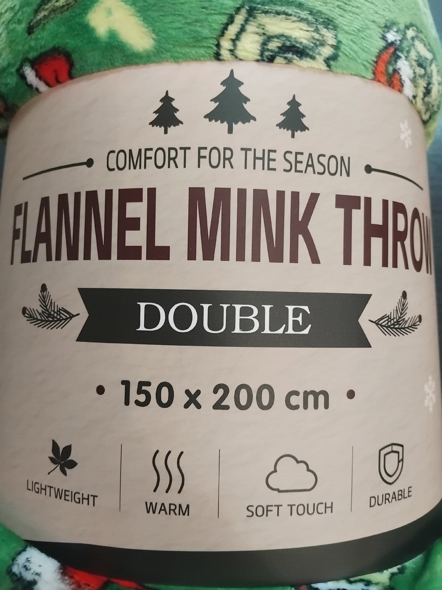 Flannel Mink Throw Double 150x200cm Grinch Christmas Design, cotton king, Double 150x200 cm, New condition — preloved on SilentSale®