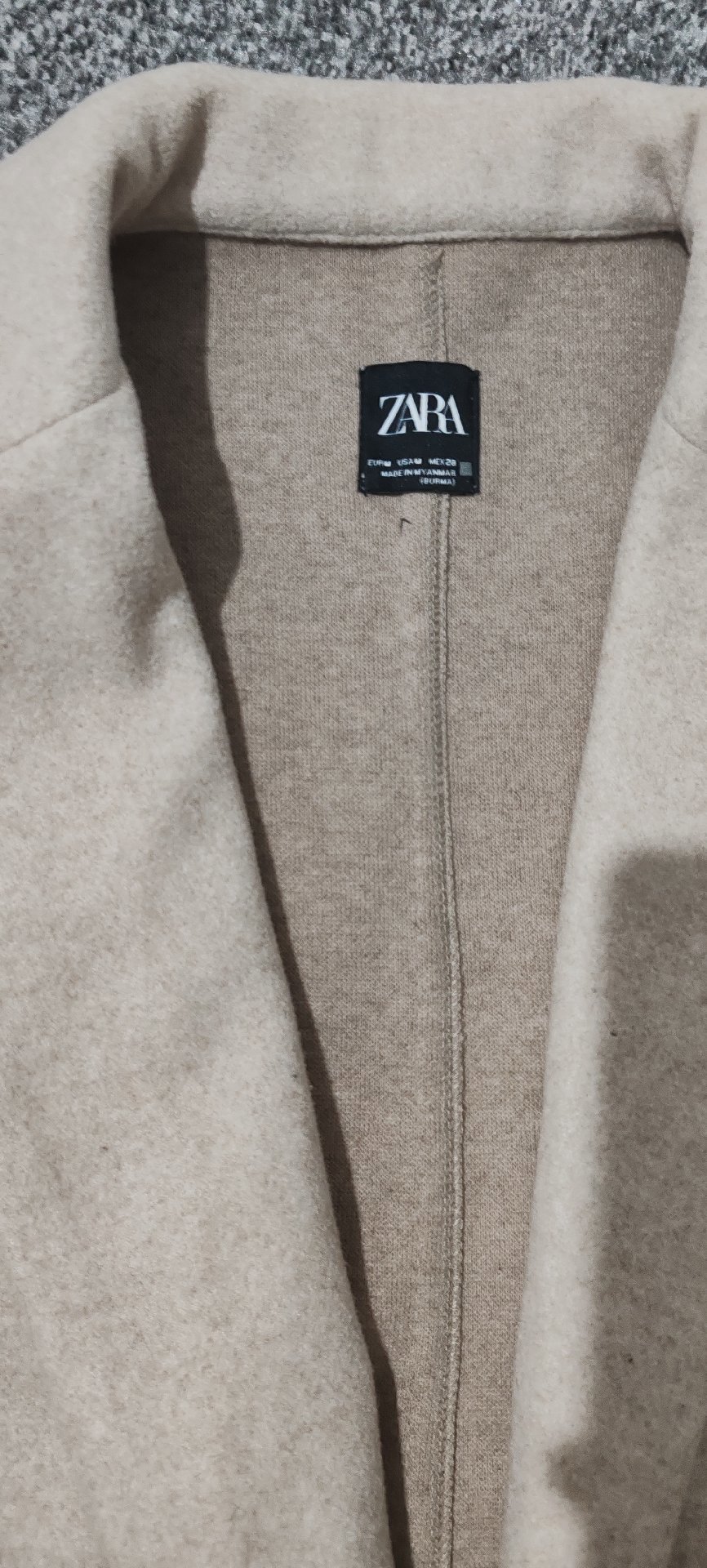 Zara Beige Long Wool Blend Coat, Zara, 10, Excellent condition — preloved on SilentSale®