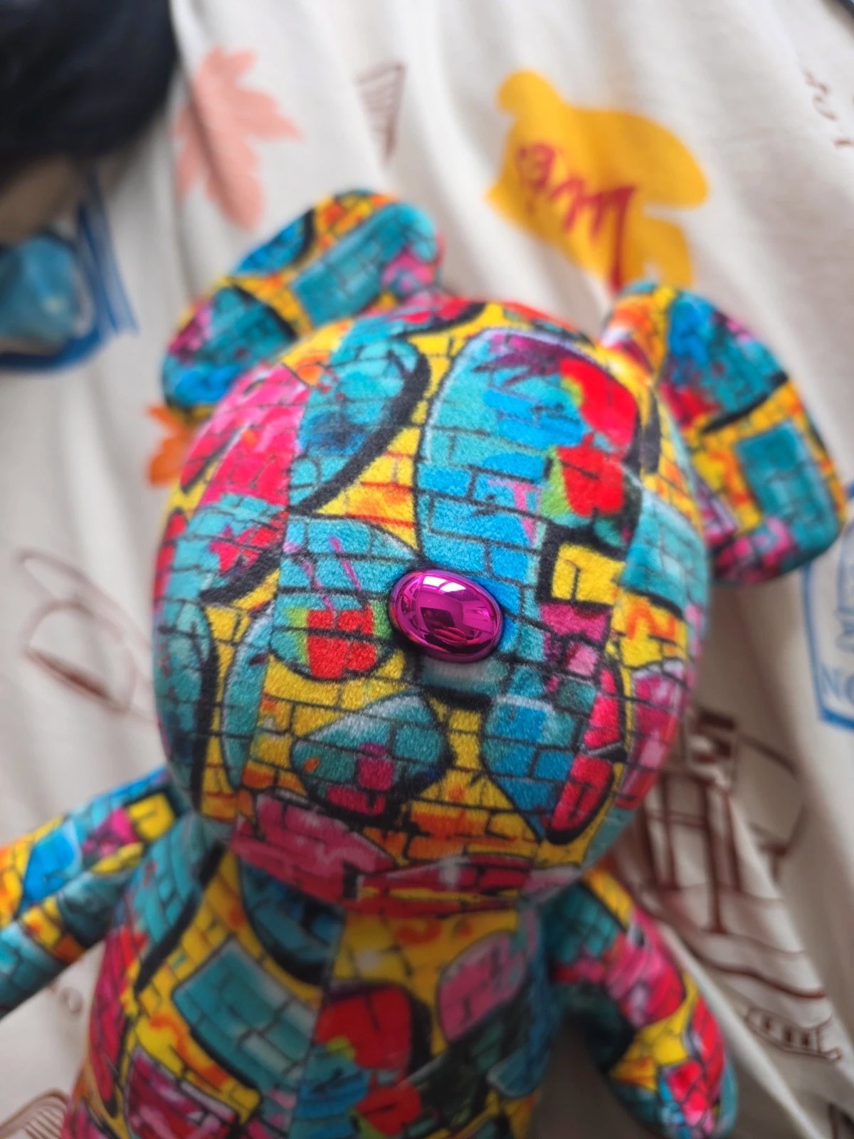 Street Bears Urban Graffiti Brick Pattern Plush Teddy Bear, Street bears, One Size, New condition — preloved on SilentSale®