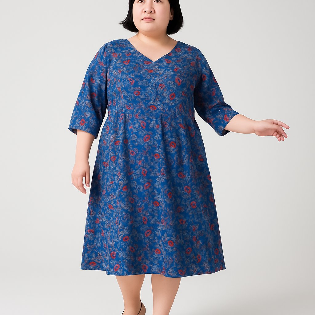 Julipa Blue Floral V-Neck Midi Dress, Julipa, 20, New condition — preloved on SilentSale®