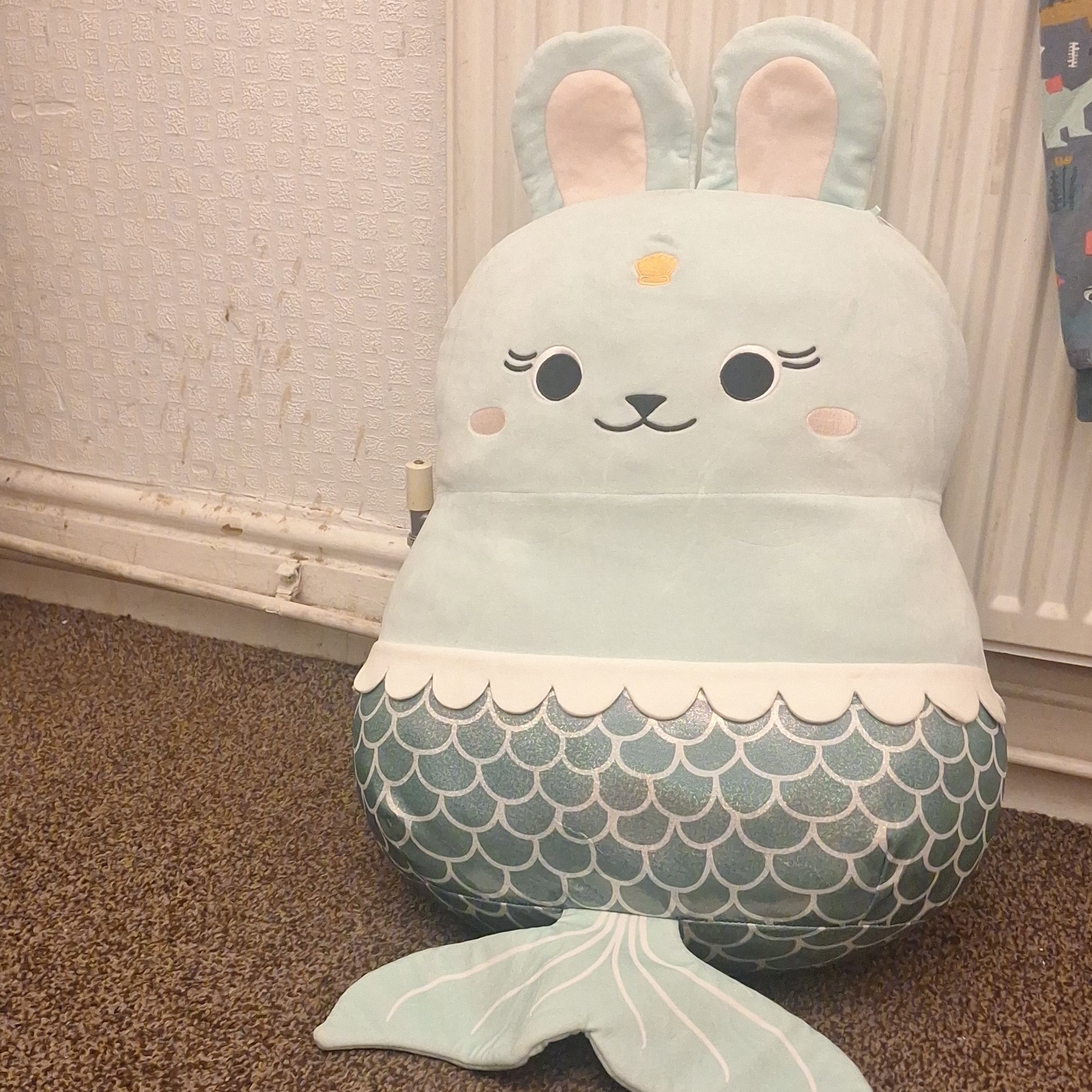 Squishmallows Bunny Mermaid Plush Cushion, Squishmallows, 5 years, Like New condition — preloved on SilentSale®