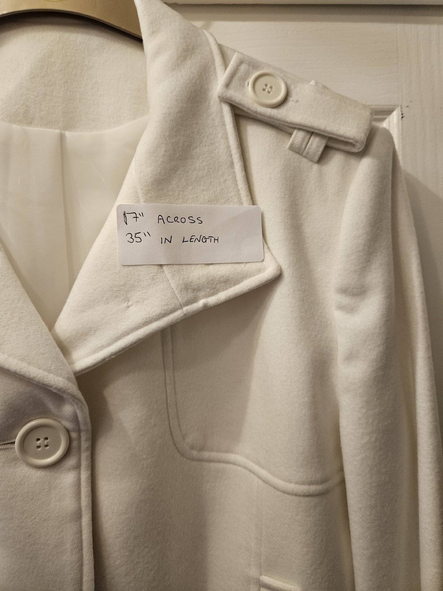 Cream Wool Blend Belted Coat – Size 16, Unbranded, 16, New condition — preloved on SilentSale®