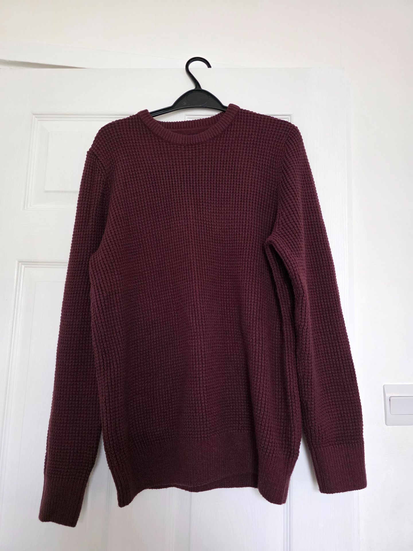 Burgundy Waffle Knit Jumper, New Look, M, Excellent condition — preloved on SilentSale®