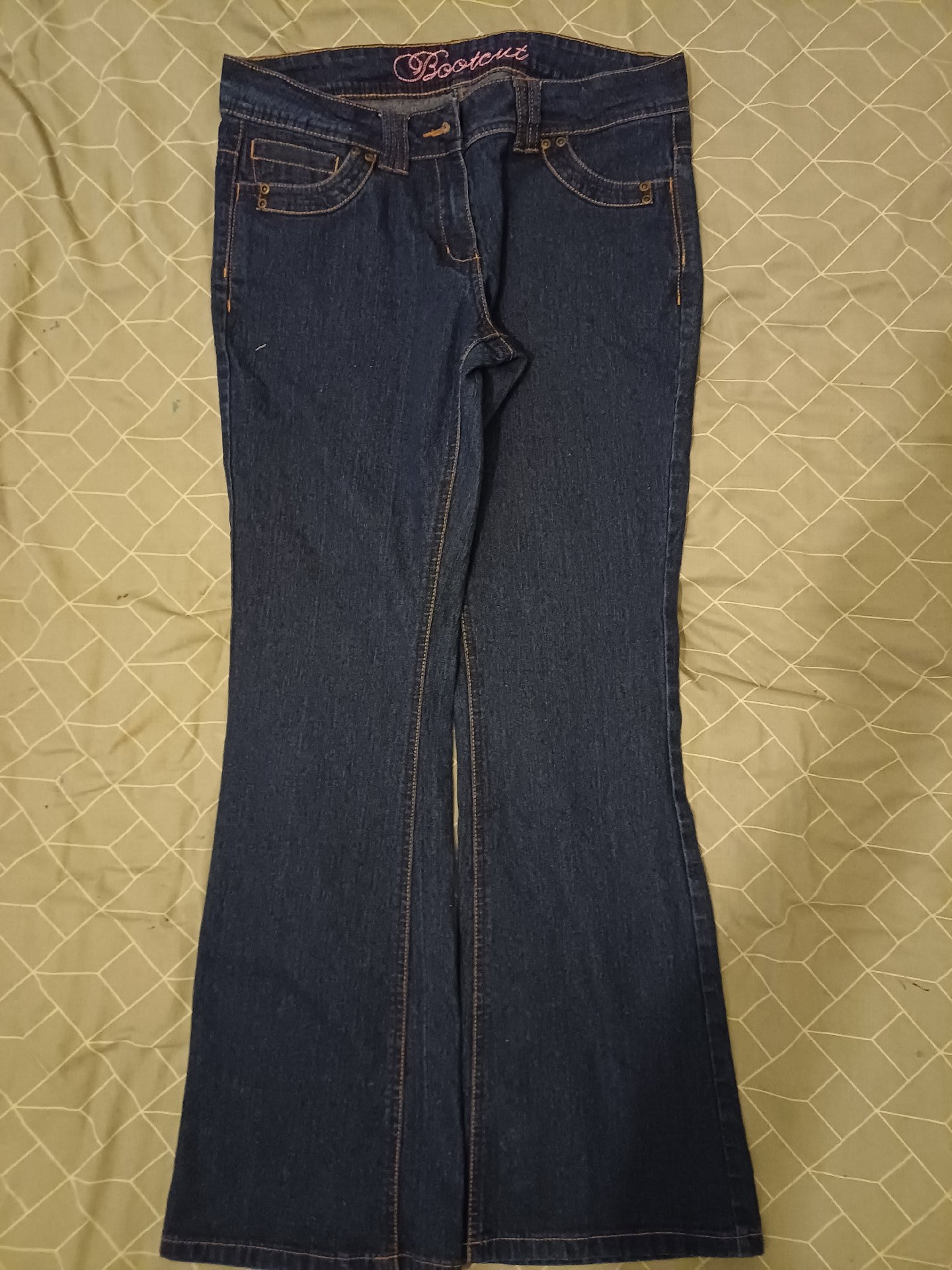 Y2k dark wash jeans size 12, bootcut, 12, Like New condition — preloved on SilentSale®