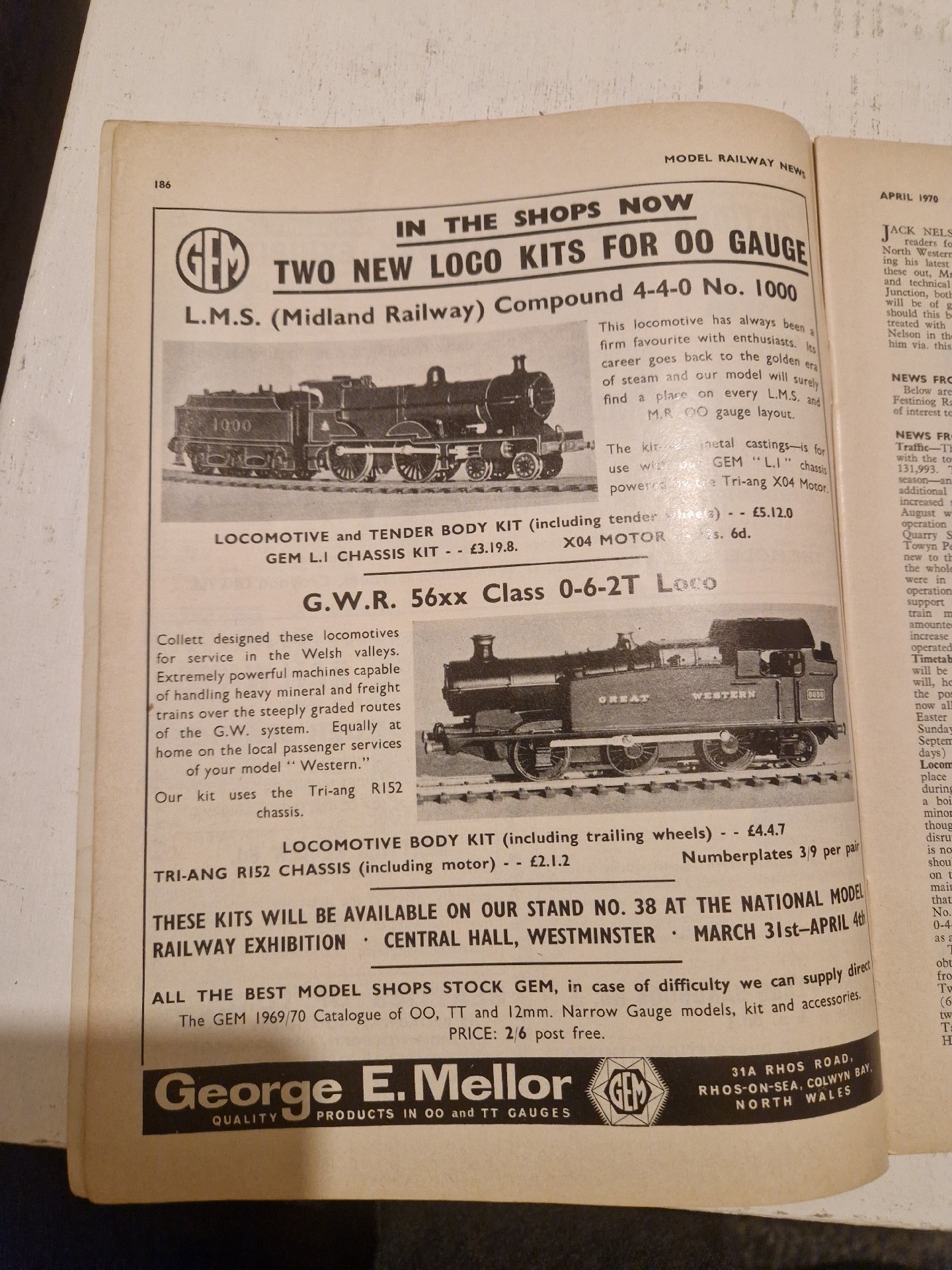 Model Railway News Magazine April 1970 Vintage Issue, Vintage, One Size, Excellent condition — preloved on SilentSale®
