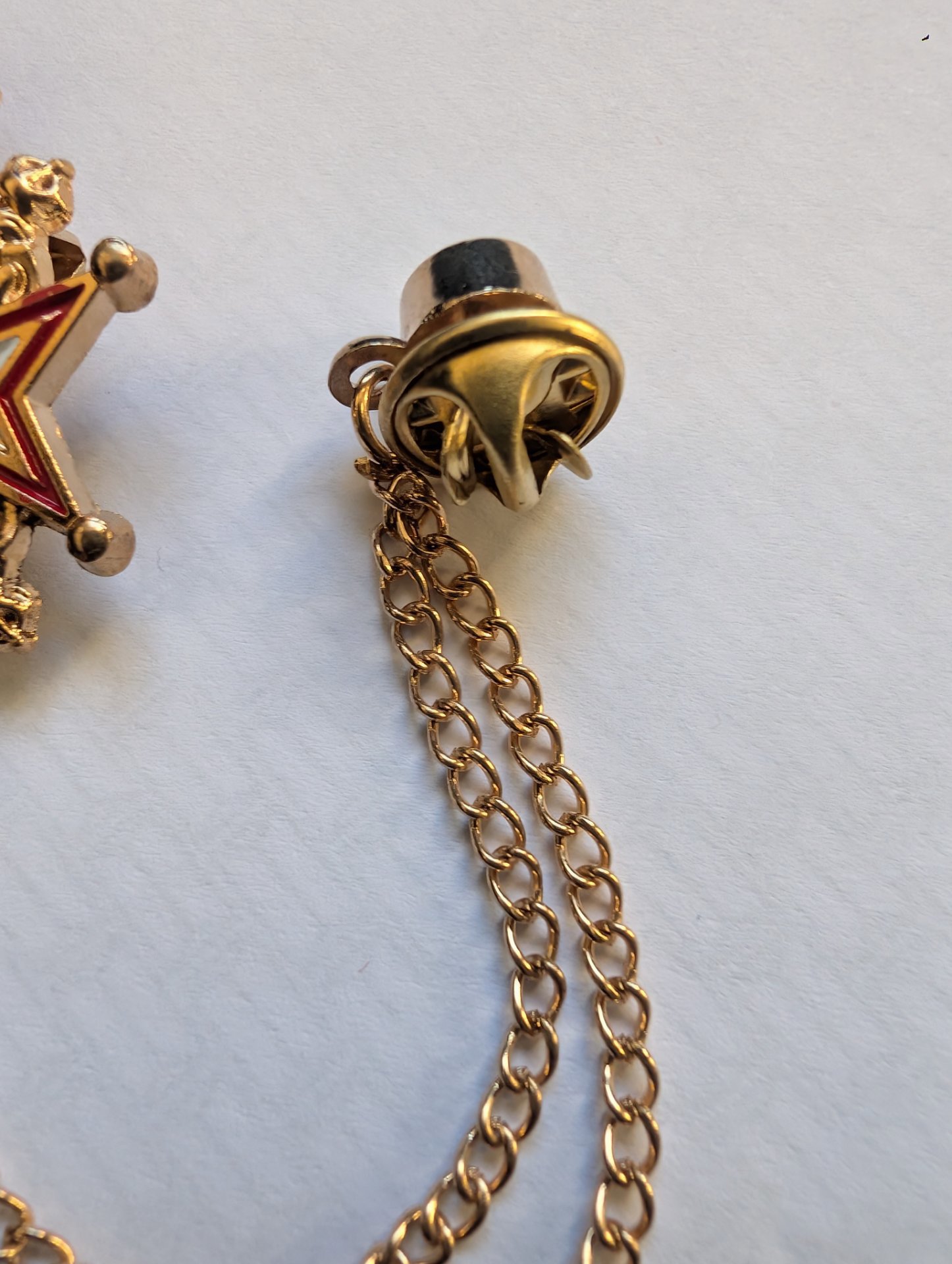 Knighthood Gold Cross Accessories Lapel Pin, with Chain and Boxed, Knighthood, One Size, Excellent condition — preloved on SilentSale®