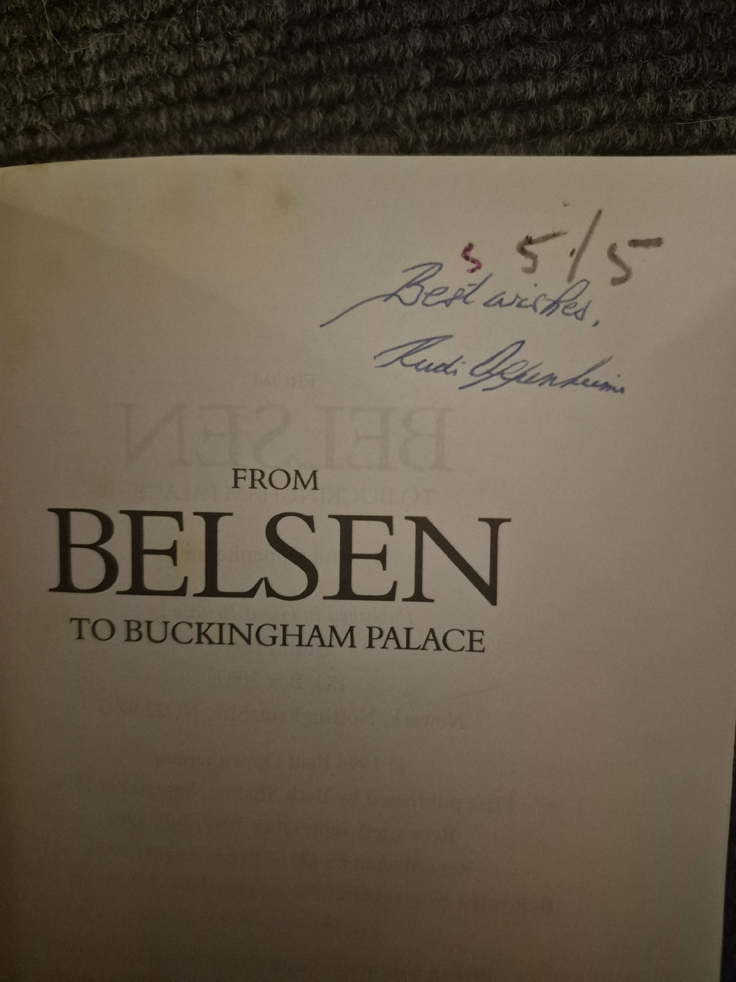From Belsen to Buckingham Palace by Paul Oppenheimer, Other, One Size, Like New condition — preloved on SilentSale®