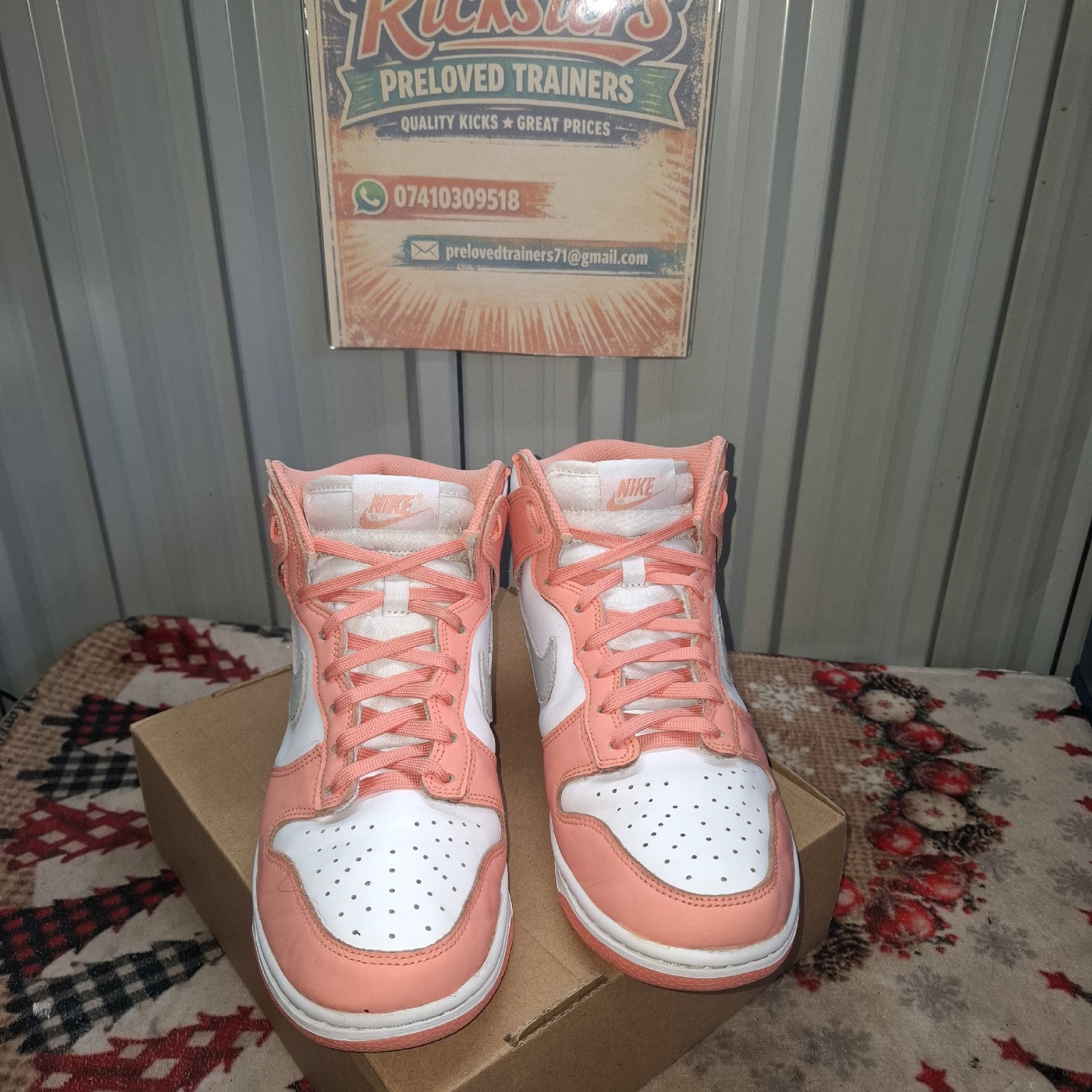Nike Dunk High Pink White Trainers UK 5.5, Nike, 5.5, Excellent condition — preloved on SilentSale®
