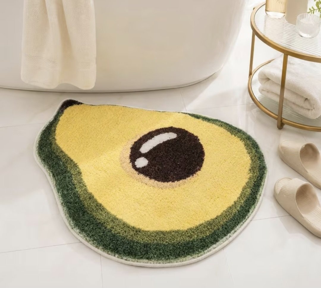 Fruit Pattern Floor Mat, Soft And Water Absorbent, Decorative (Avocado), Other, Medium, New condition — preloved on SilentSale®