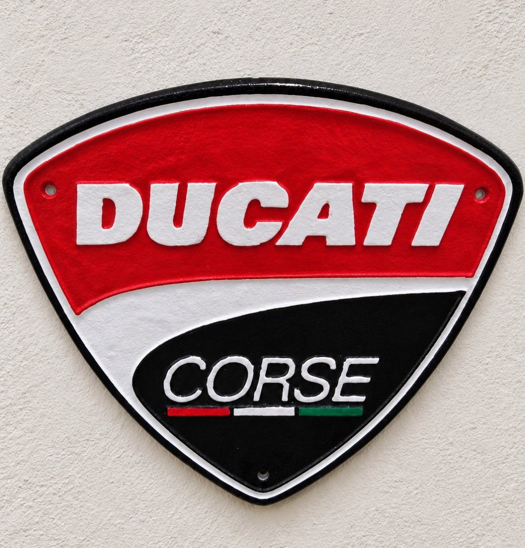 New Cast Aluminium Ducati Corse Retro Wall Sign Man Cave Garage Gift, Ducati, Large, New condition — preloved on SilentSale®