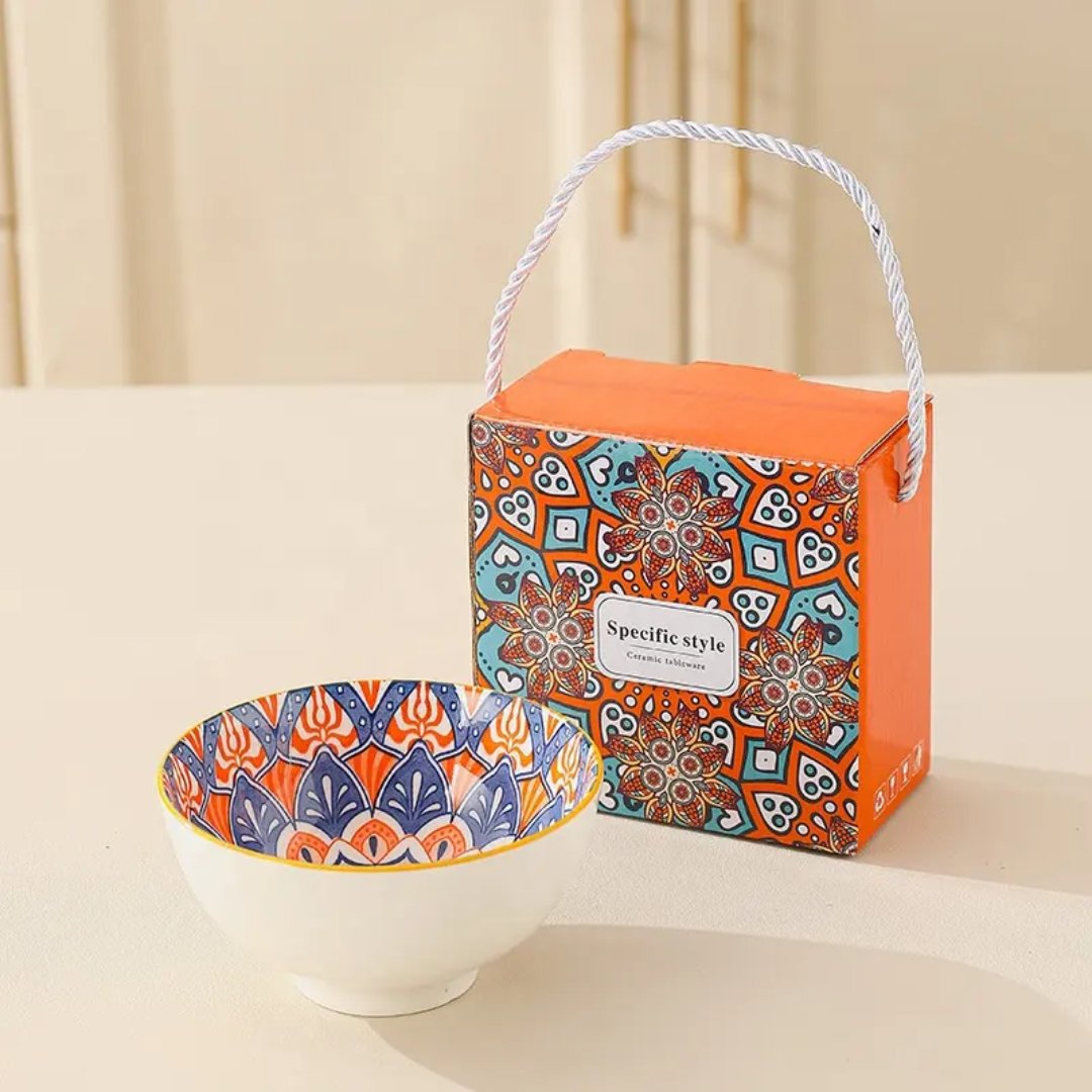 Specific Style Ceramic Tableware Set with Decorative Bowls and Plate 6 piece , Specific Style, One Size, New condition — preloved on SilentSale®