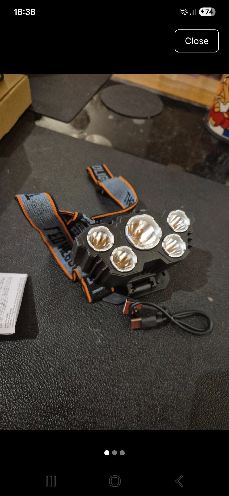 Rechargable USB head torch, Unbranded, Small, New condition — preloved on SilentSale®