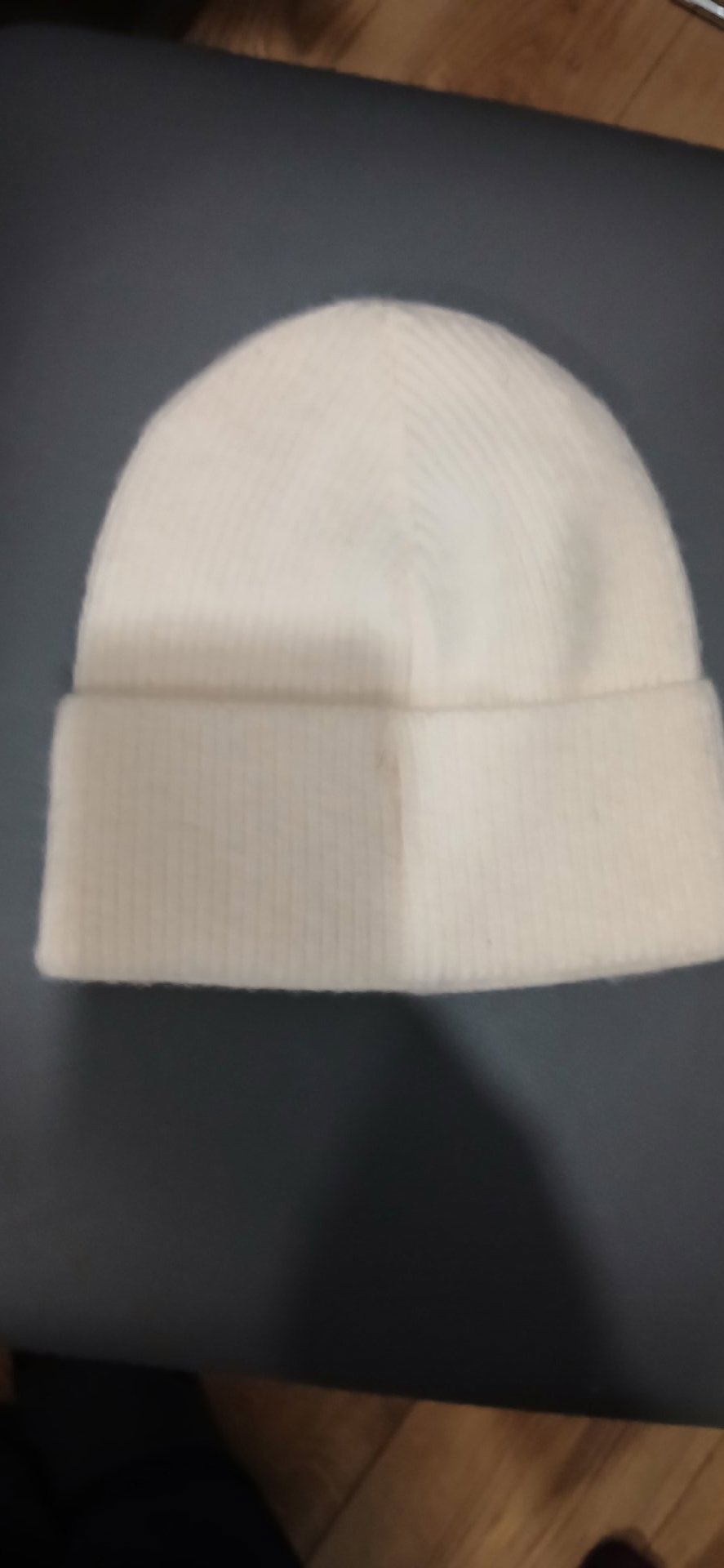 Prada Cream Ribbed Knit Beanie Hat, Prada, M, New condition — preloved on SilentSale®