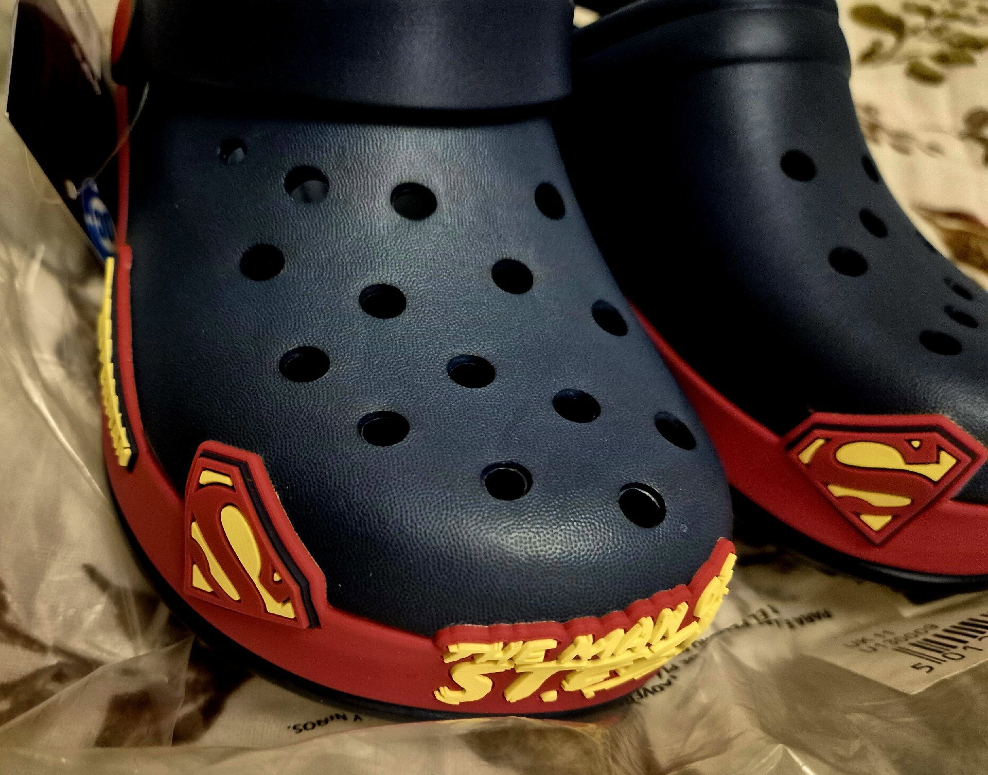 Superman Navy Blue and Red Clogs – UK 11, Unbranded, 11, New condition — preloved on SilentSale®