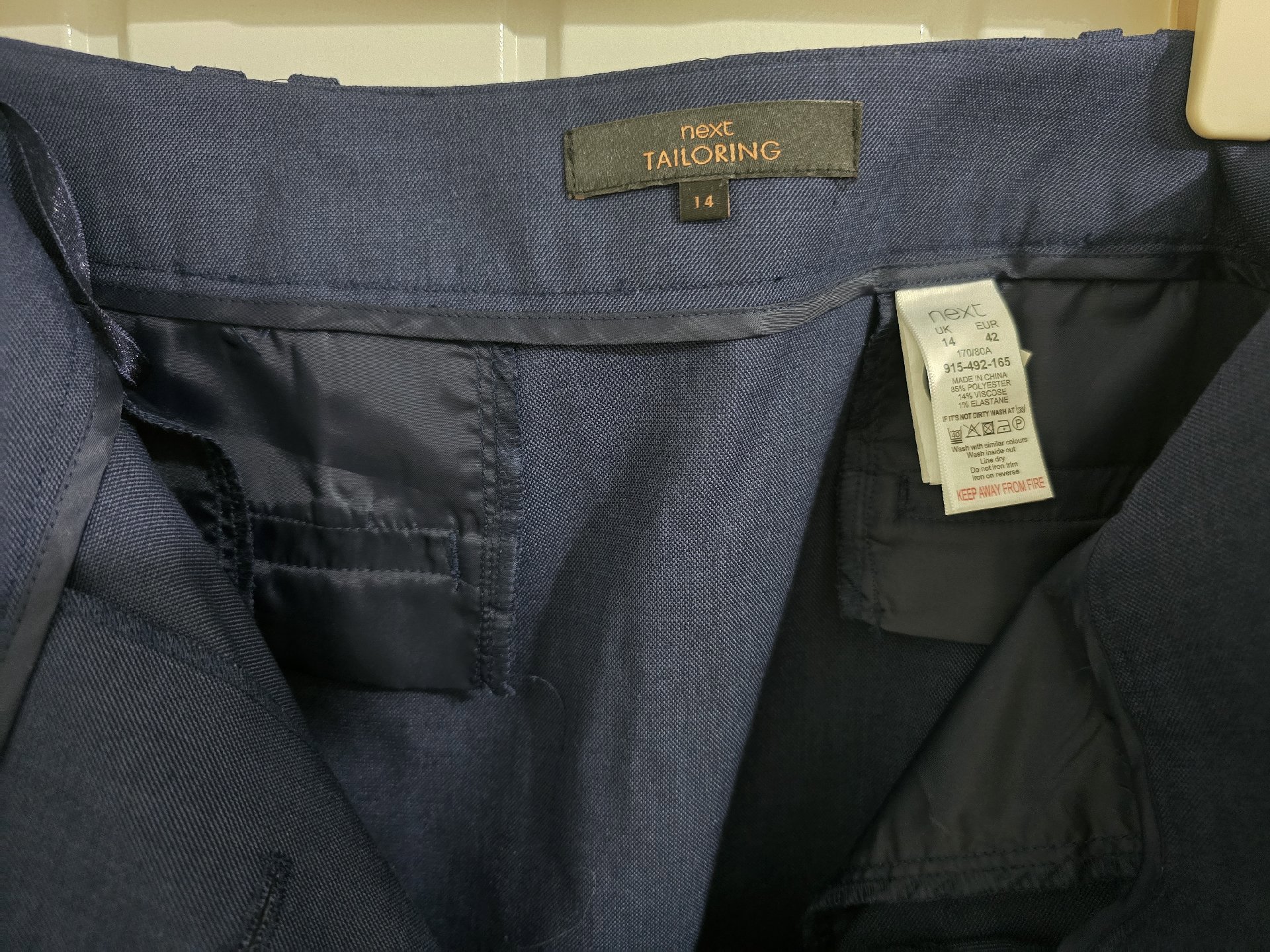 Next Navy Button Front Pencil Skirt – UK 14, Next, 14, Excellent condition — preloved on SilentSale®