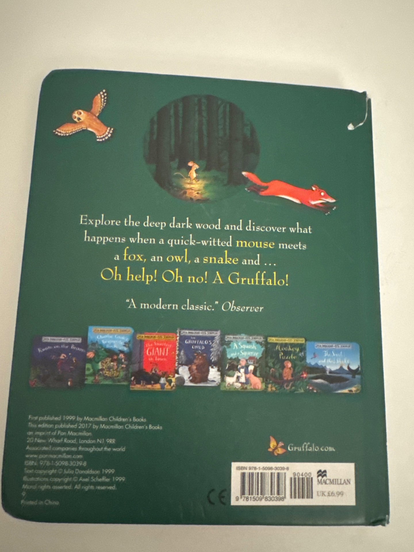 The Gruffalo by Julia Donaldson and Axel Scheffler Hardcover Book, Donaldson, One Size, Good condition — preloved on SilentSale®
