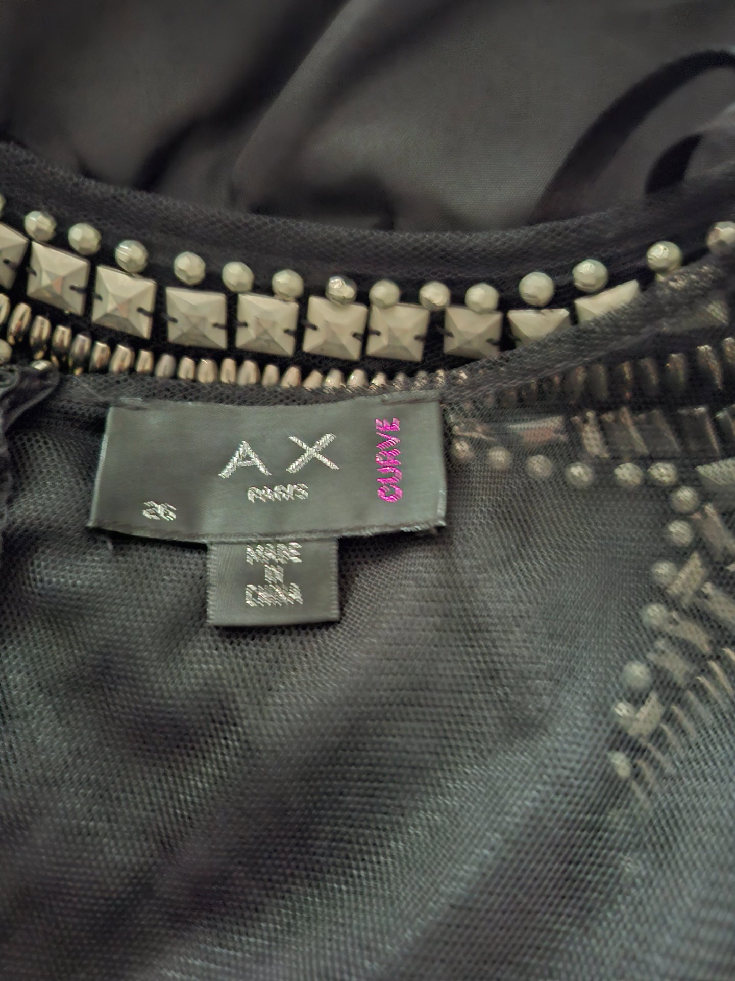 Black Sleeveless Sheer Detail Party Dress, AX Paris, 26, New condition — preloved on SilentSale®