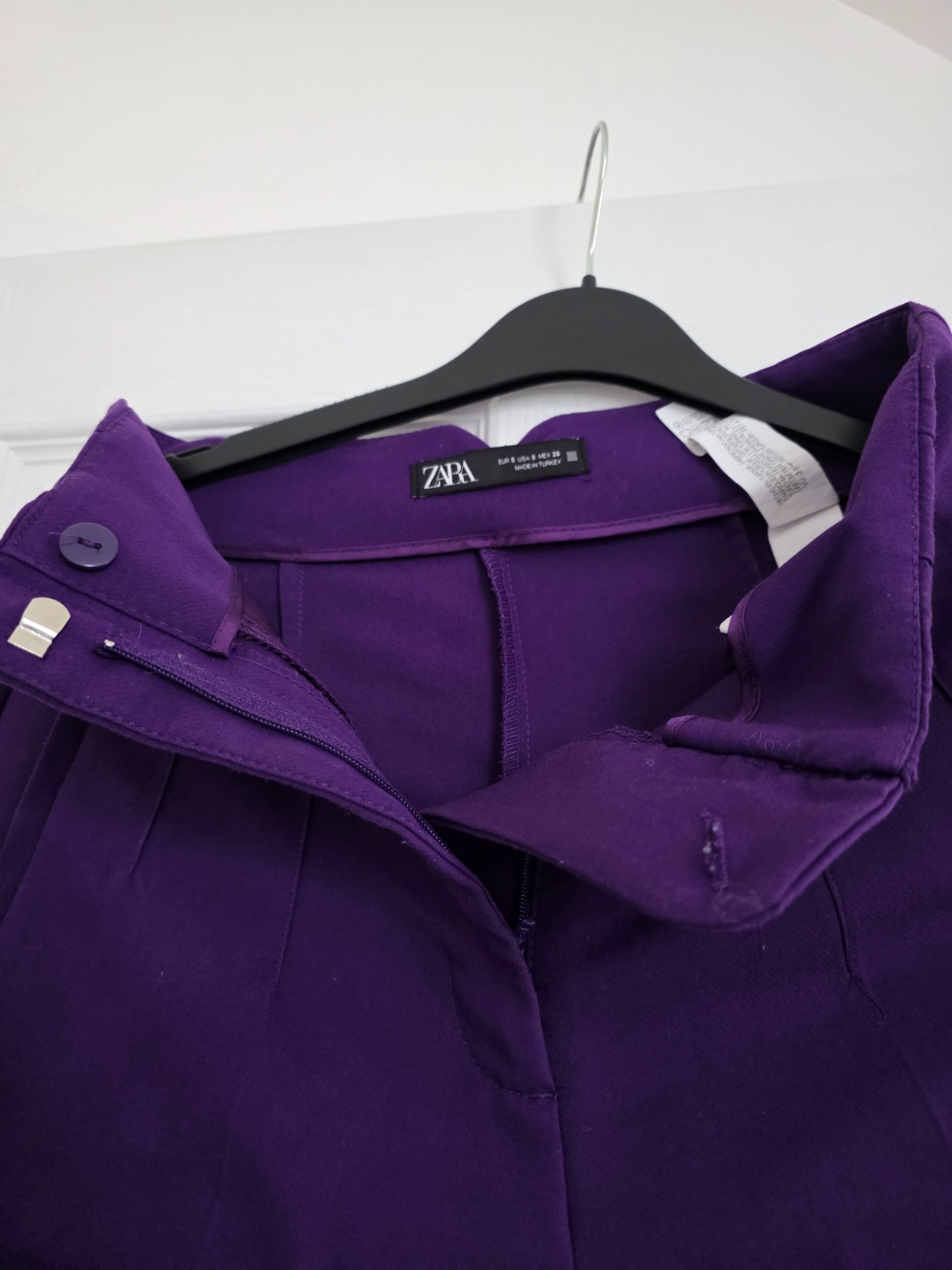 Zara Purple High-Waisted Trousers – Size S, Zara, S, Excellent condition — preloved on SilentSale®