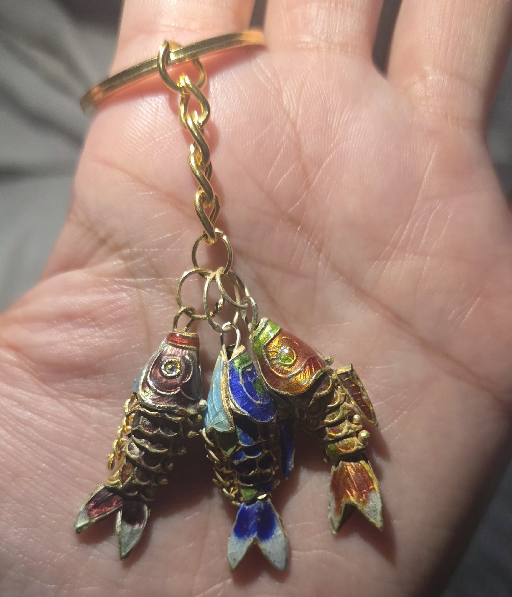 Cloisonné Enamel Koi / Goldfish Keychain , Unbranded, One Size, New condition — preloved on SilentSale®