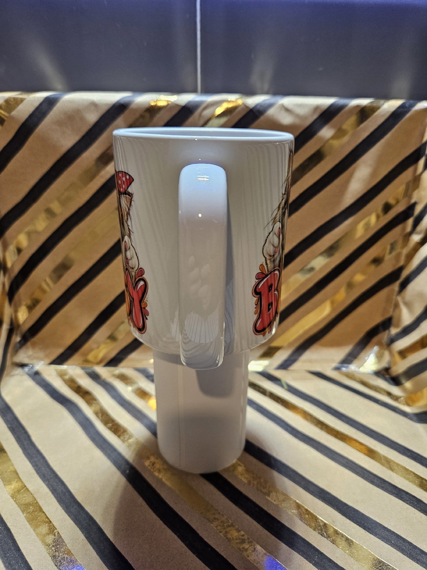 Ceramic Mug with 'Bossy' Cat Design, Unbranded, One Size, New condition — preloved on SilentSale®