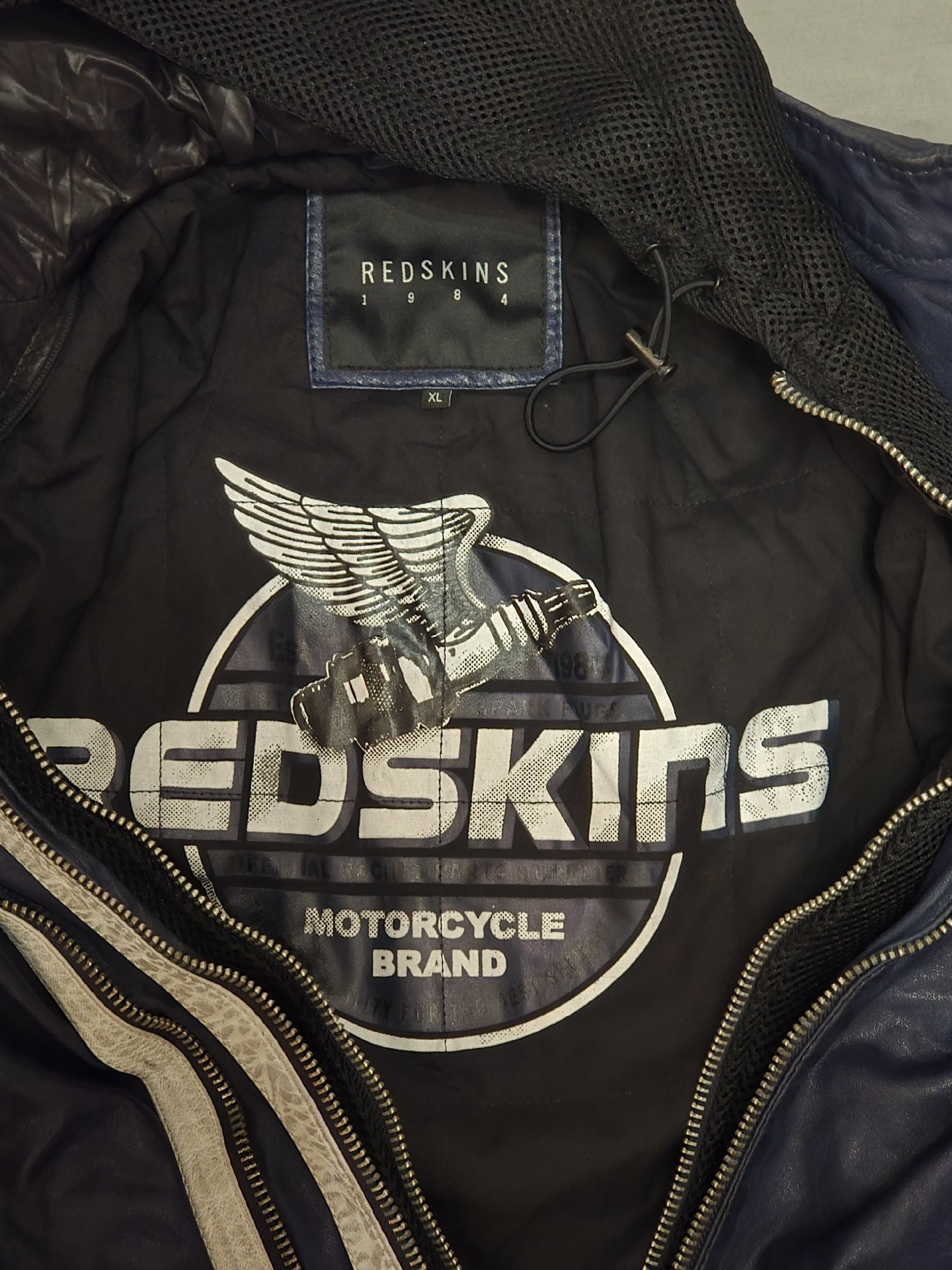 Redskins Black Leather Motorcycle Jacket with Hood – XL, Redskins, XL, Excellent condition — preloved on SilentSale®
