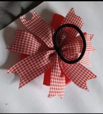 Red anhandmade red & White Ribbon Hair Bobble, Red, One Size, New condition — preloved on SilentSale®