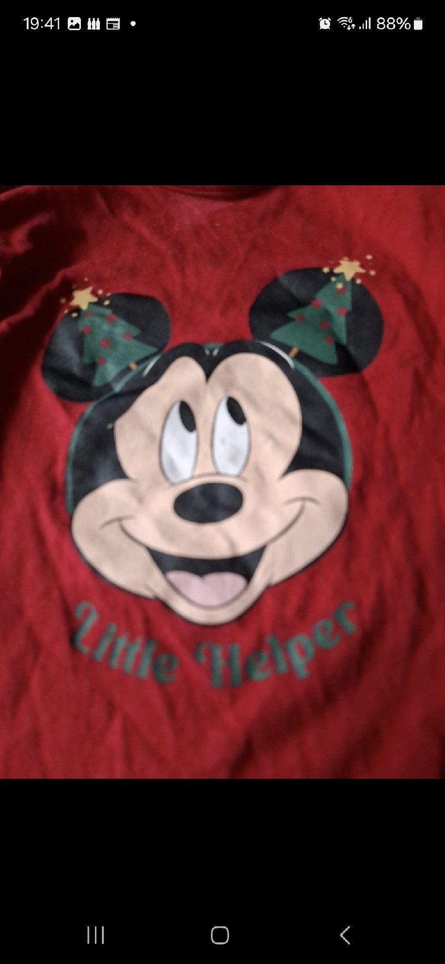 Disney Red Mickey Mouse Little Helper Christmas Top – Age 18-24M, Disney, 18-24 months, Excellent condition — preloved on SilentSale®
