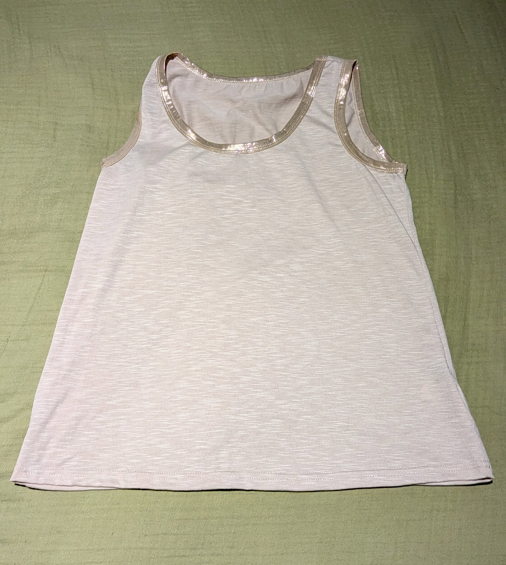 Size UK 10 EUR 38 SHEIN Medium Length Sleeveless Shimmer Trim Top, George, 12, Excellent condition — preloved on SilentSale®
