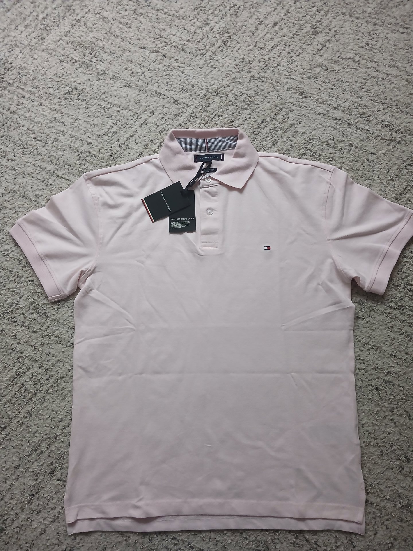 Tommy Hilfiger Pink Regular Fit Polo Shirt – Size M, Tommy Hilfiger, M, New condition — preloved on SilentSale®
