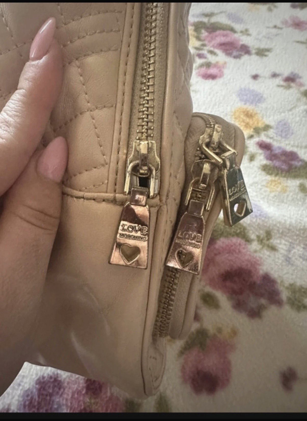 Love Moschino Beige Quilted Mini Backpack, Love Moschino, One Size, Excellent condition — preloved on SilentSale®