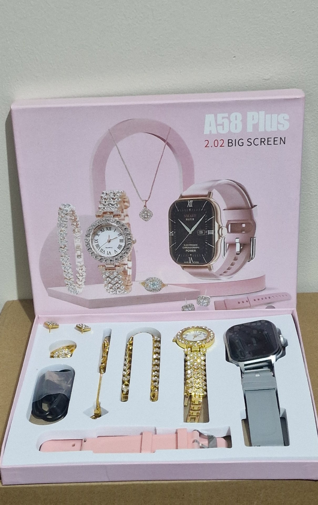 A58 Plus Smartwatch and Jewellery Gift Set, Unbranded, 42mm, New condition — preloved on SilentSale®