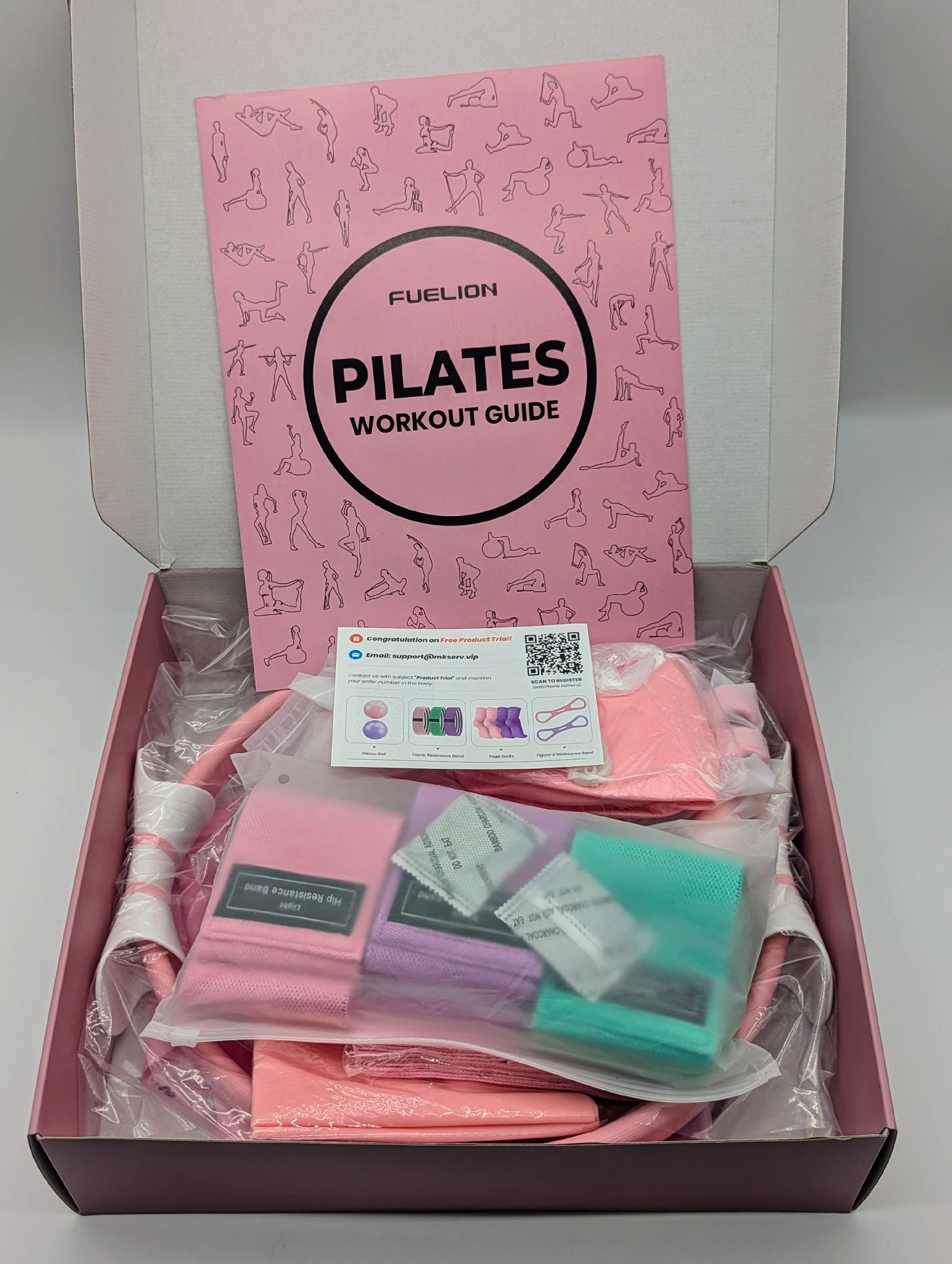 Fuelion Pilates Workout Set with Resistance Bands and Guide, Fuelion, Medium, New condition — preloved on SilentSale®