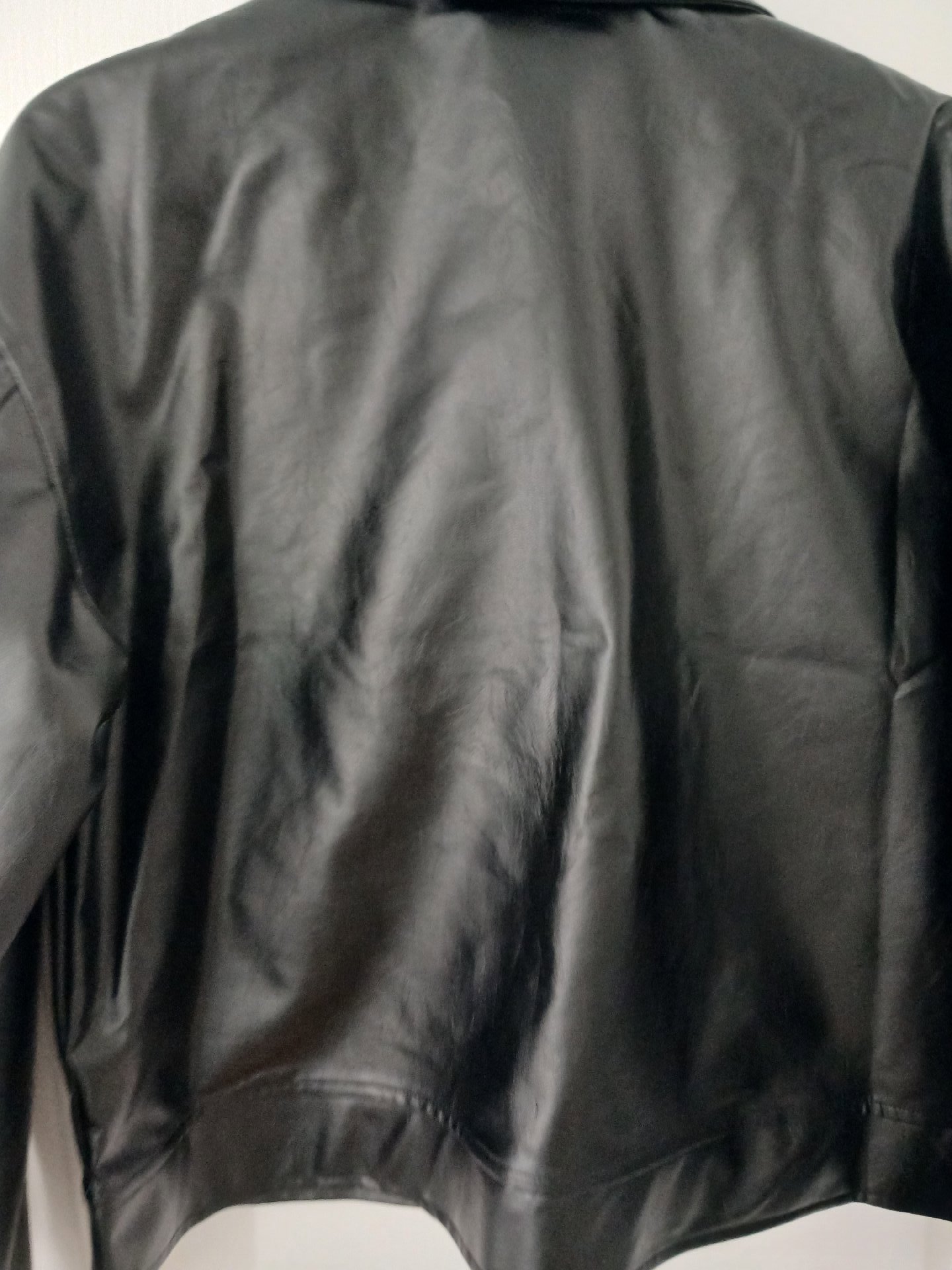 Black Faux Leather Jacket, Unbranded, L, New condition — preloved on SilentSale®